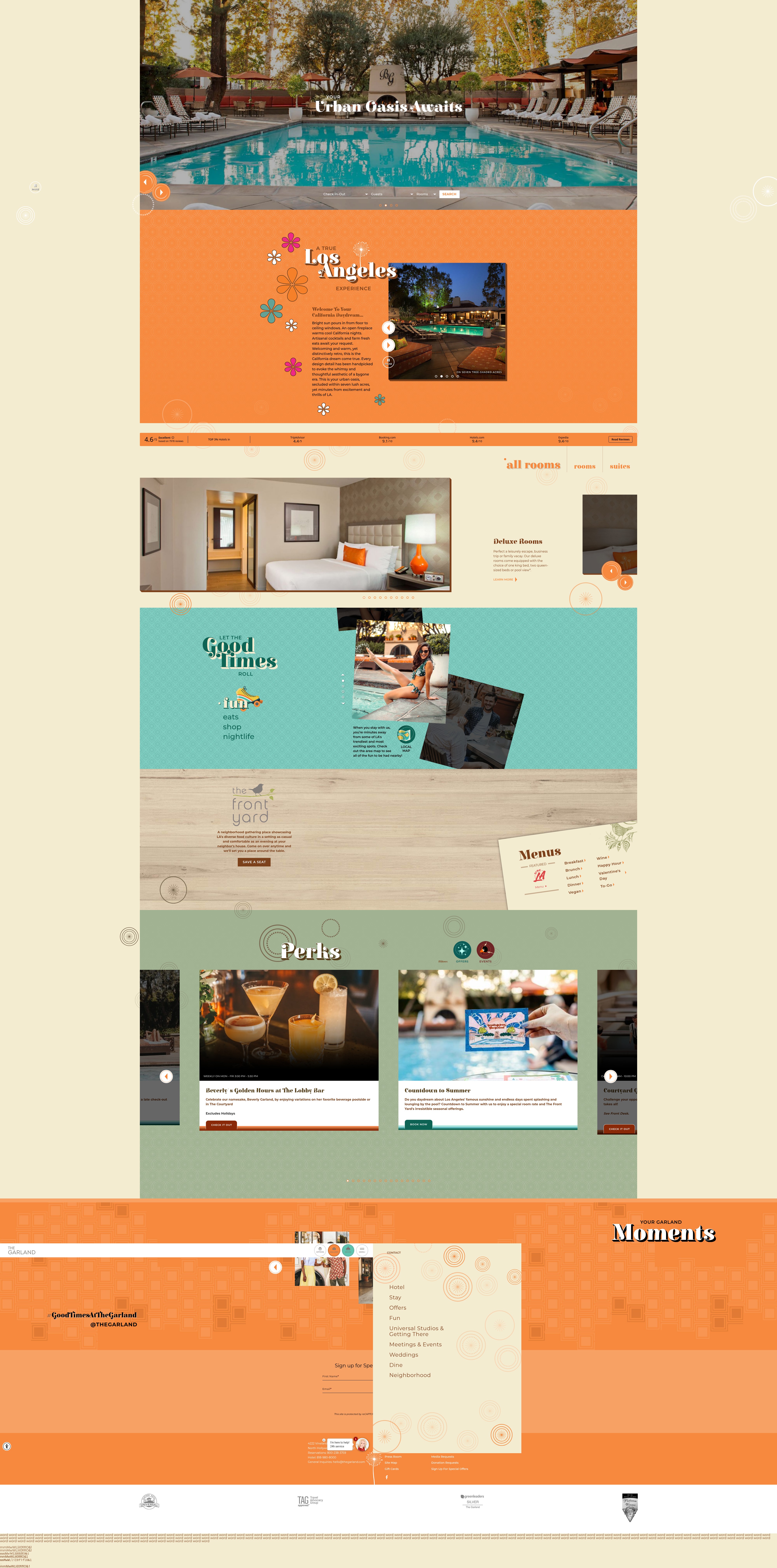Screenshot of www.thegarland.com