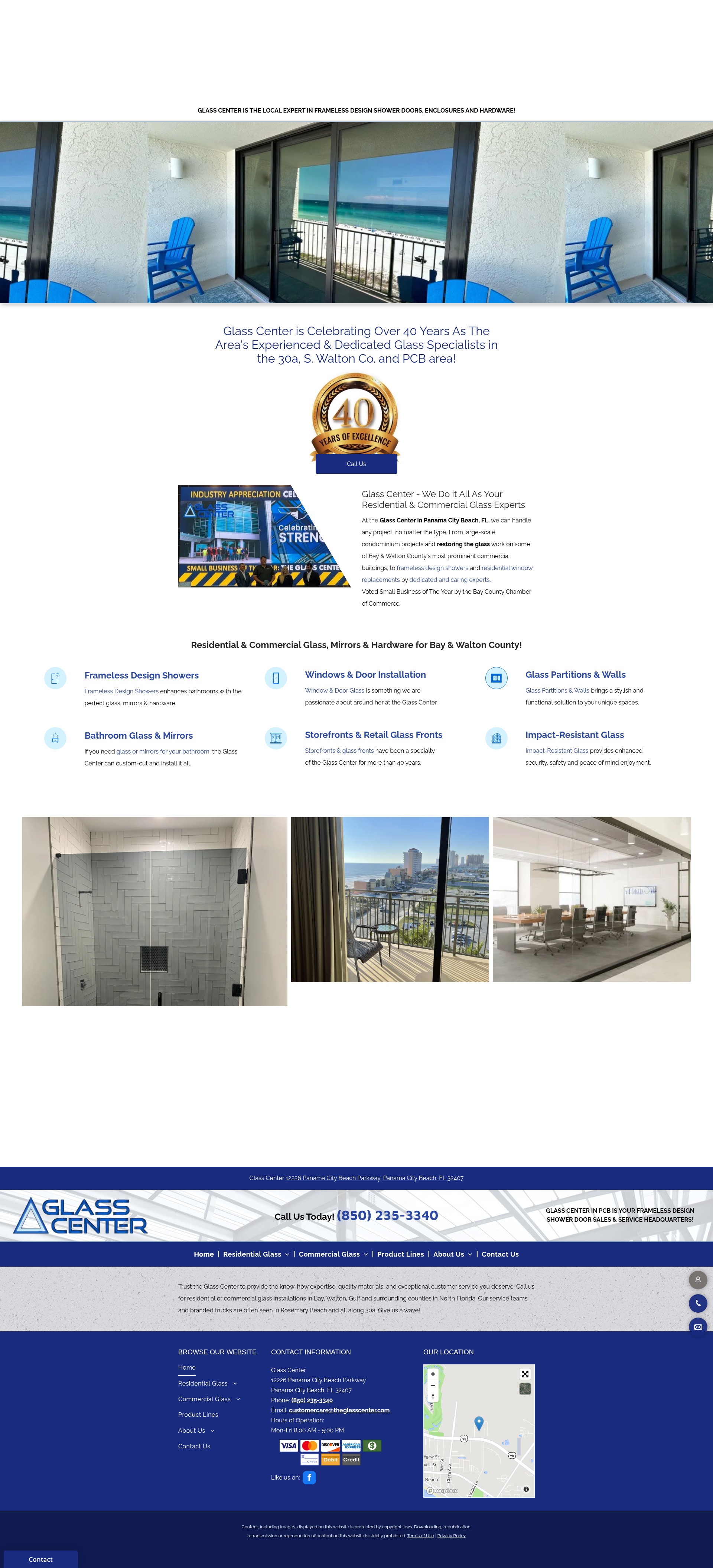 Screenshot of www.theglasscenter.com