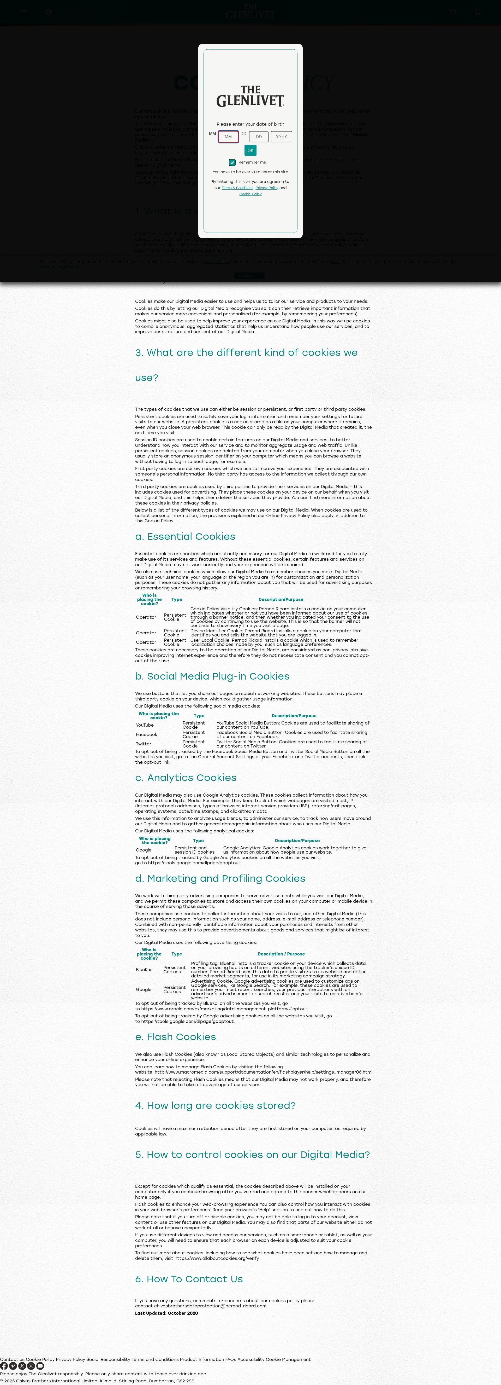Screenshot of www.theglenlivet.com