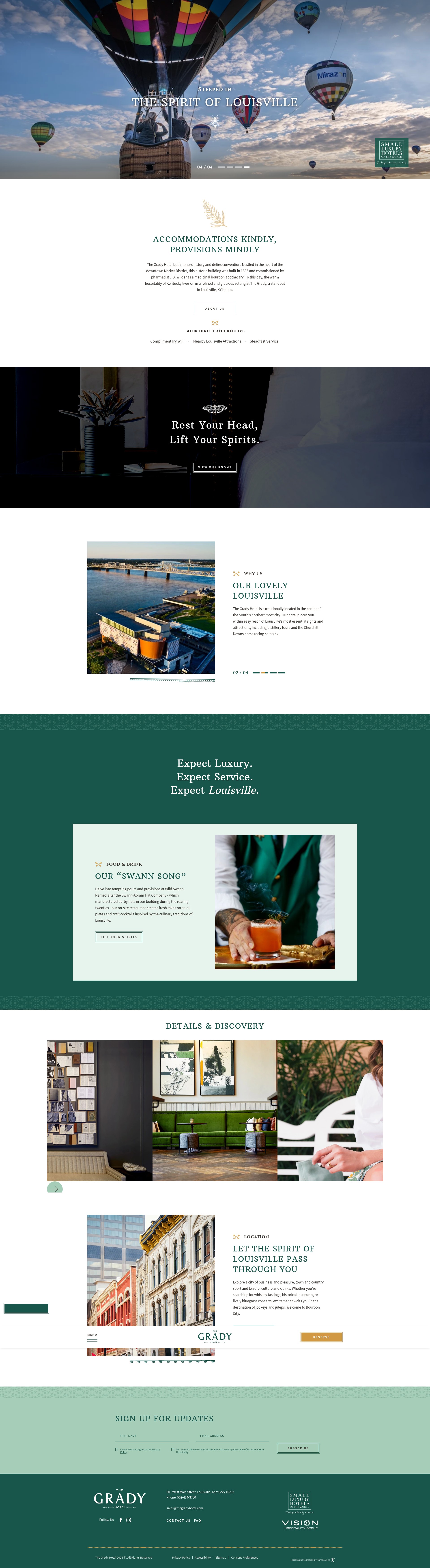 Screenshot of www.thegradyhotel.com