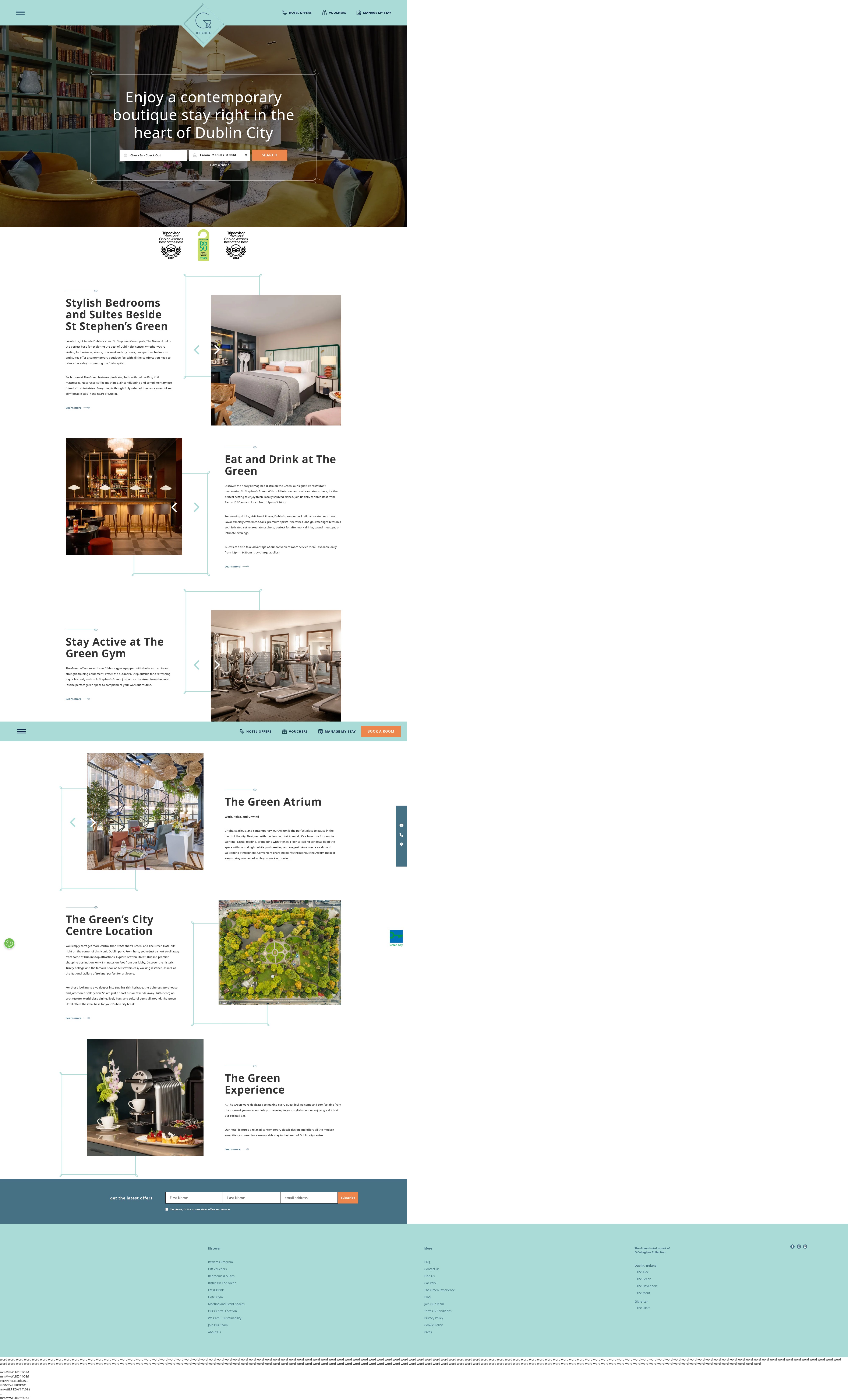 Screenshot of www.thegreenhotel.ie