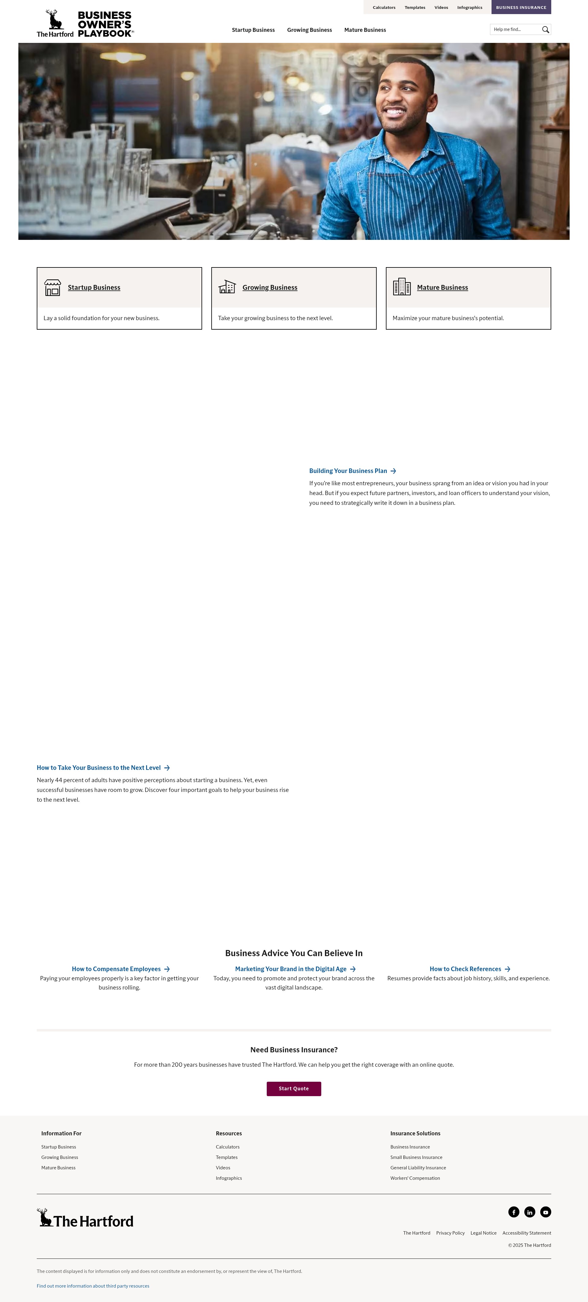 Screenshot of www.thehartford.com