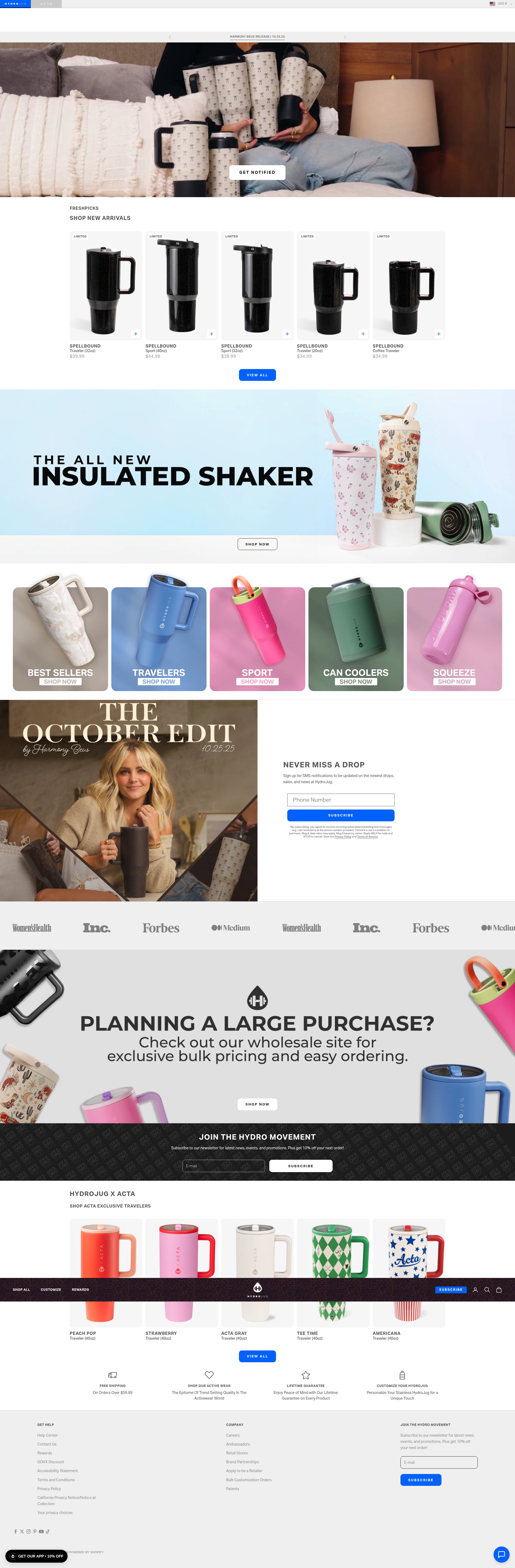 Screenshot of www.thehydrojug.com