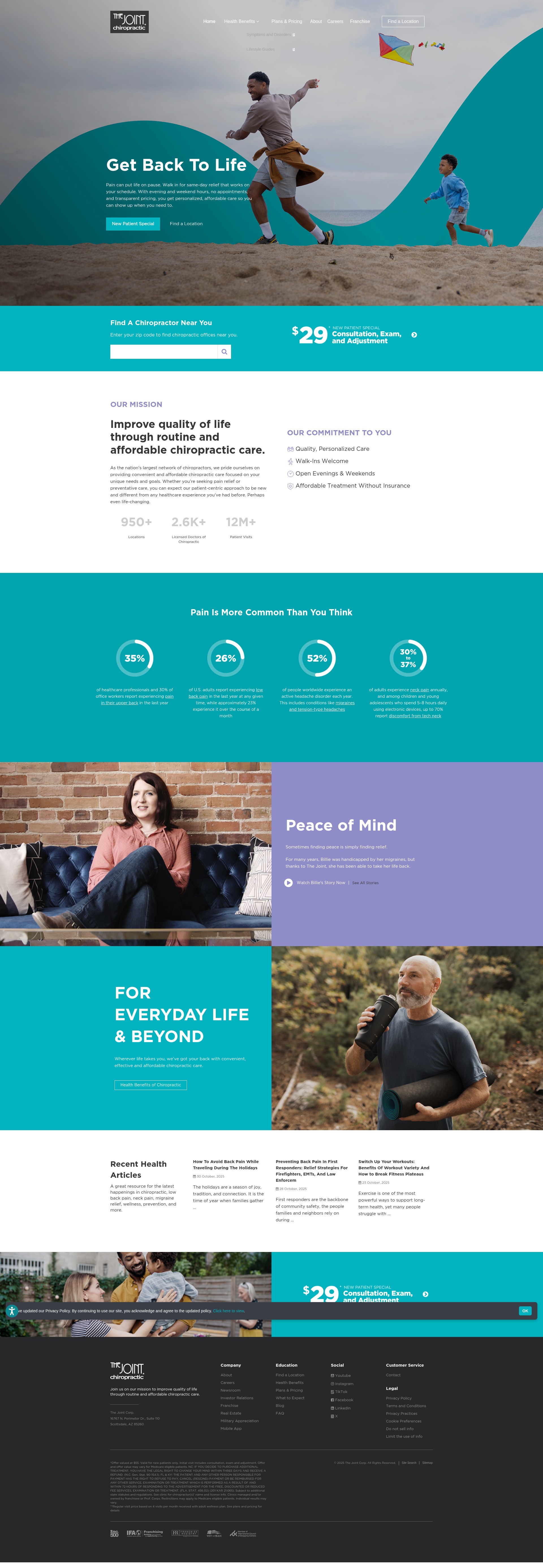 Screenshot of www.thejoint.com