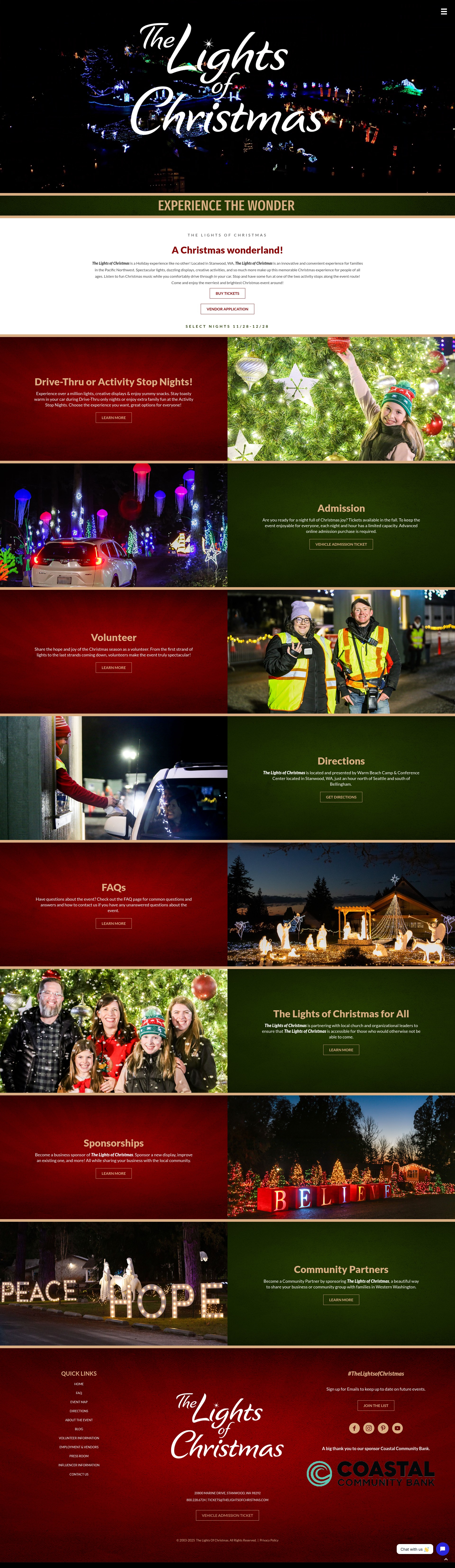 Screenshot of www.thelightsofchristmas.com