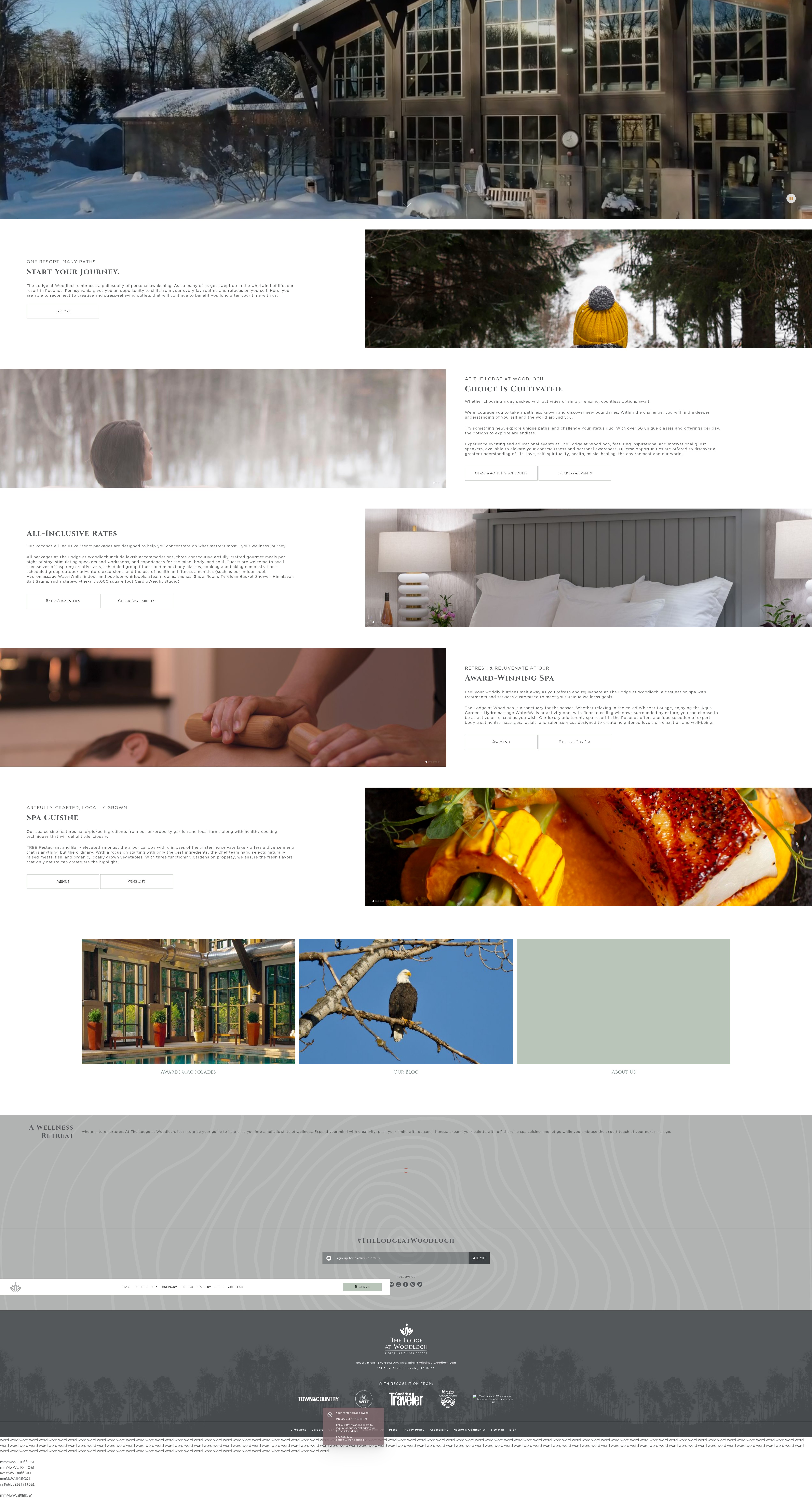 Screenshot of www.thelodgeatwoodloch.com