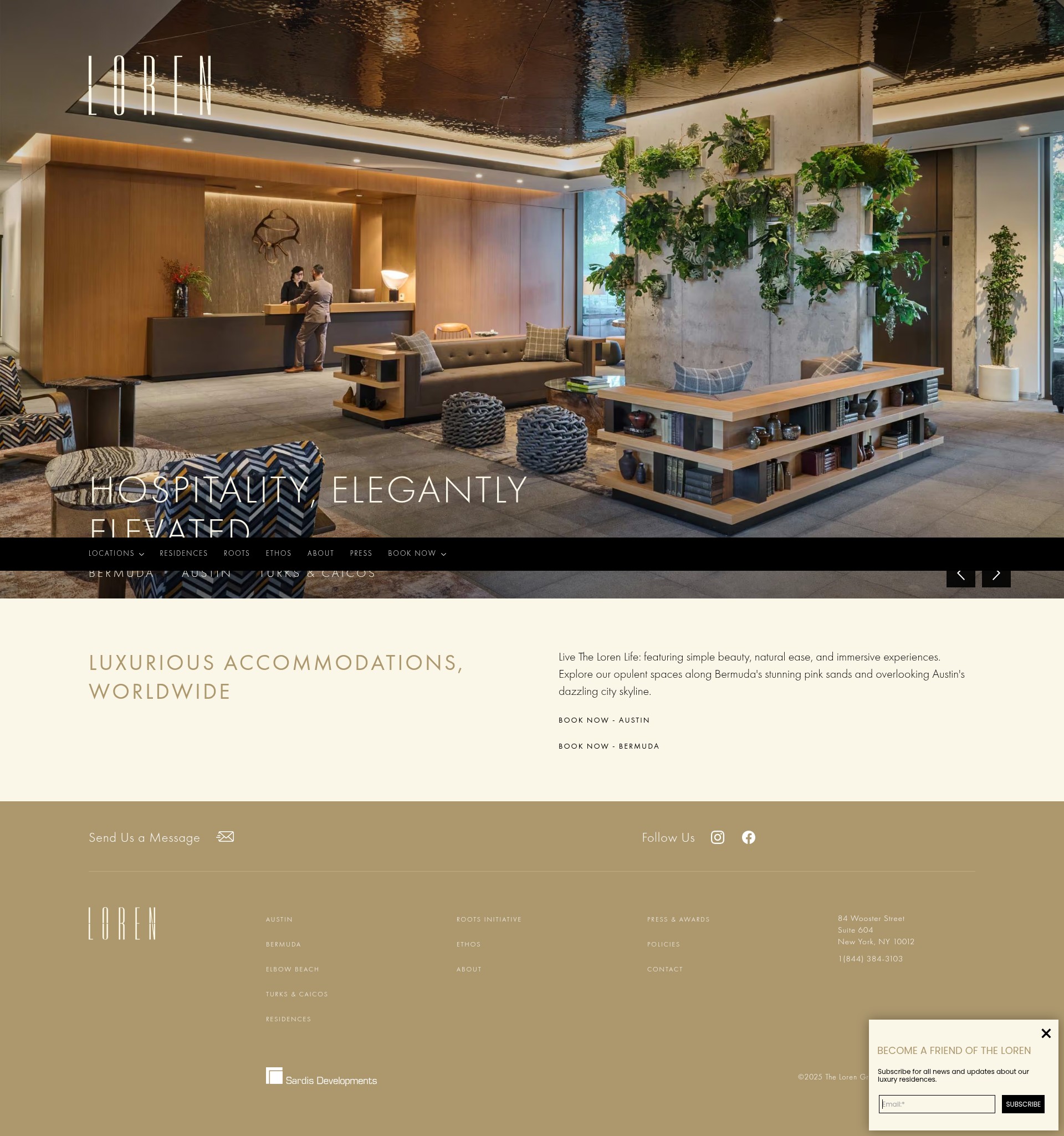 Screenshot of www.thelorenhotels.com