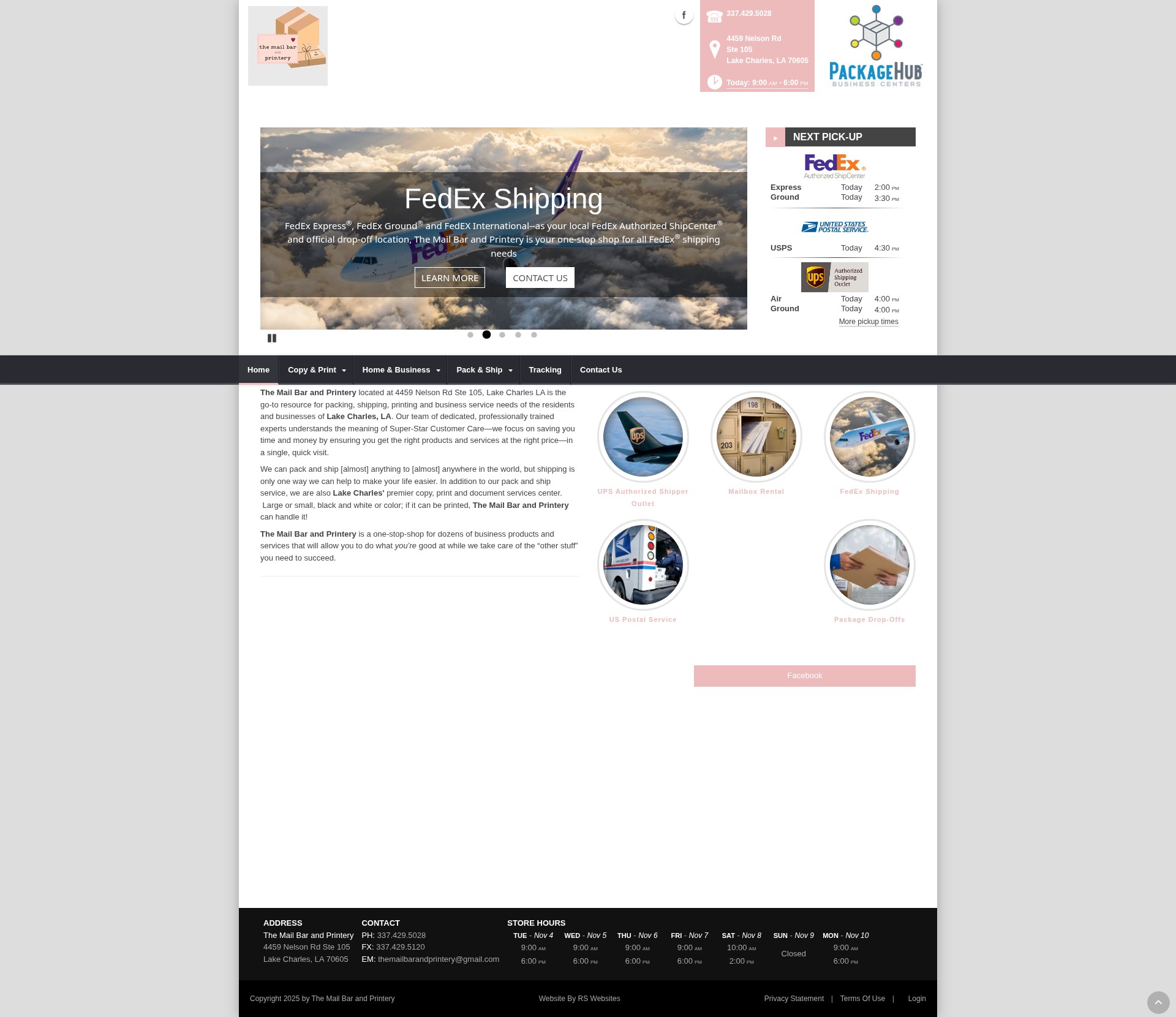 Screenshot of www.themailbar.com