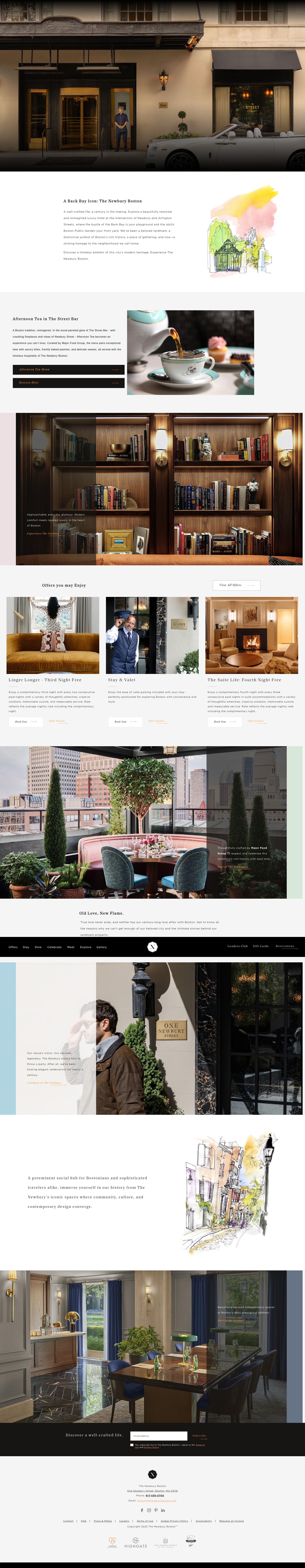 Screenshot of www.thenewburyboston.com