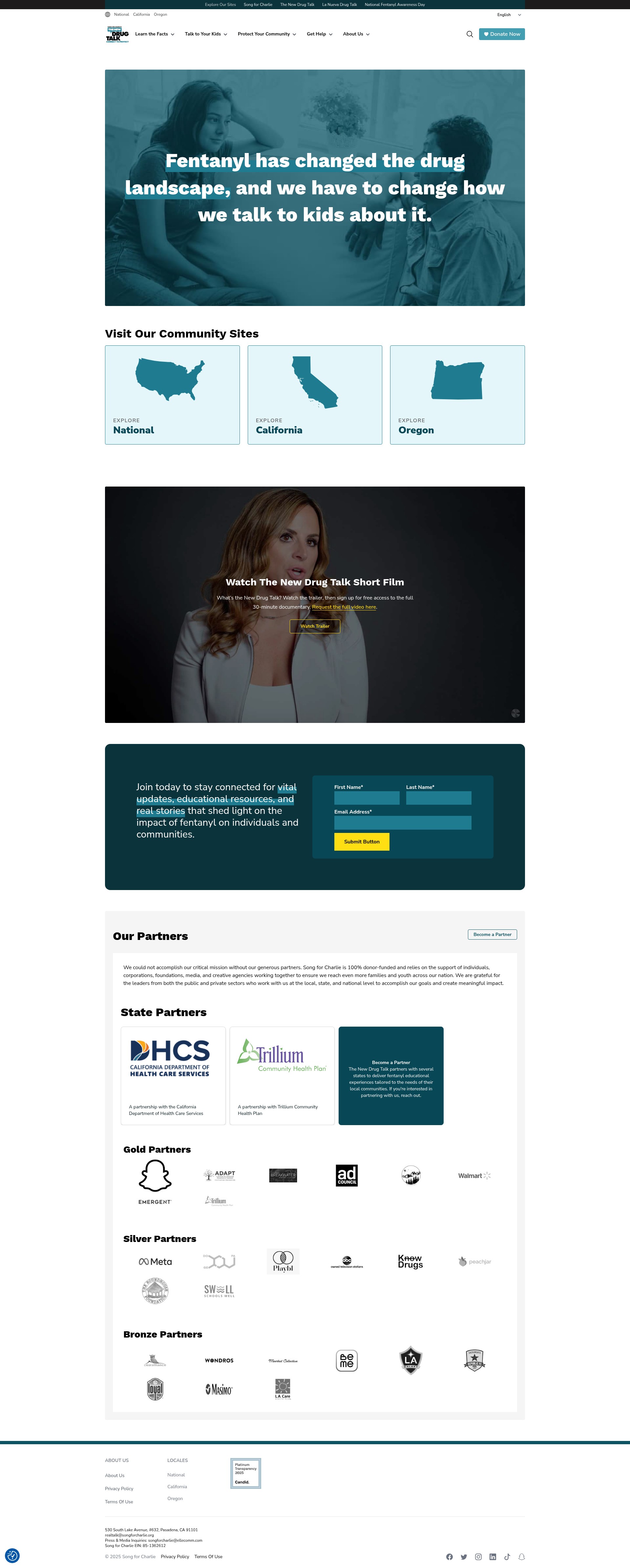 Screenshot of www.thenewdrugtalk.org