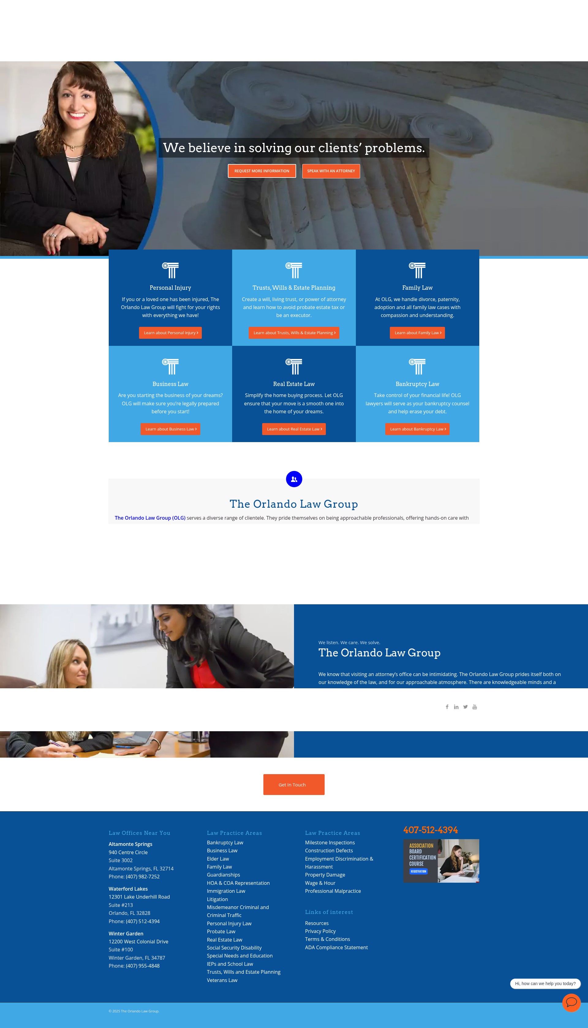Screenshot of www.theorlandolawgroup.com