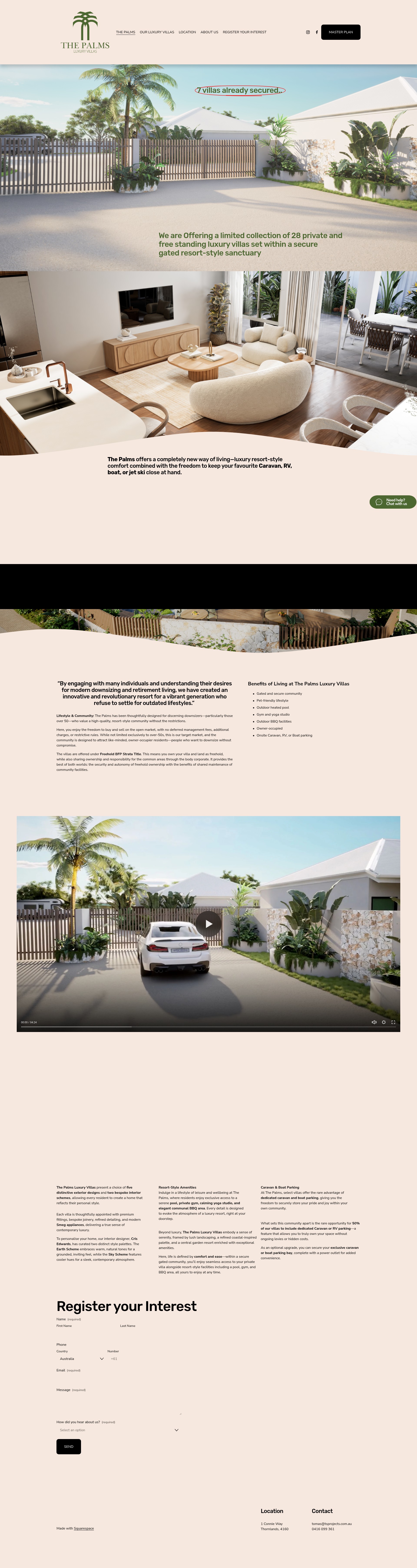 Screenshot of www.thepalmsvillas.com.au