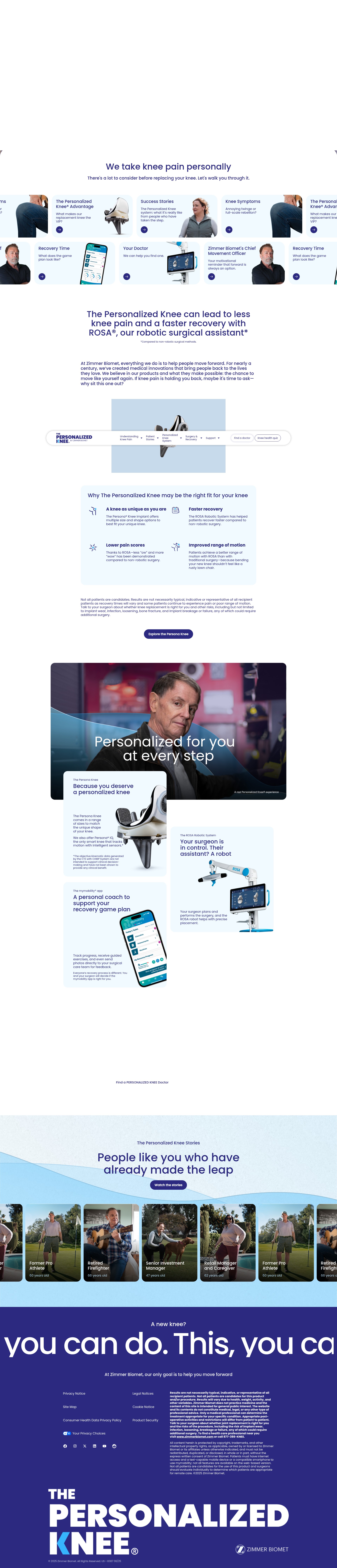 Screenshot of www.thepersonalizedknee.com