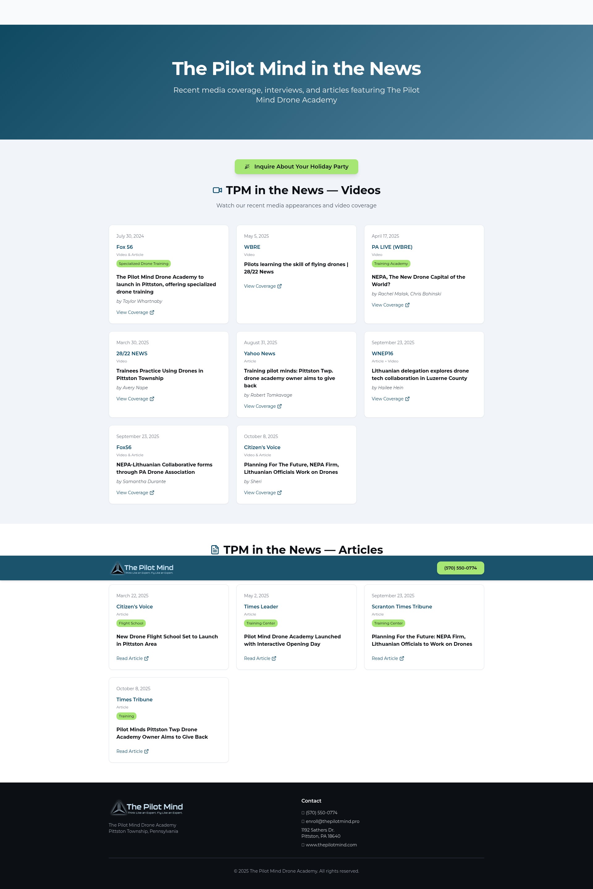 Screenshot of www.thepilotmind.pro