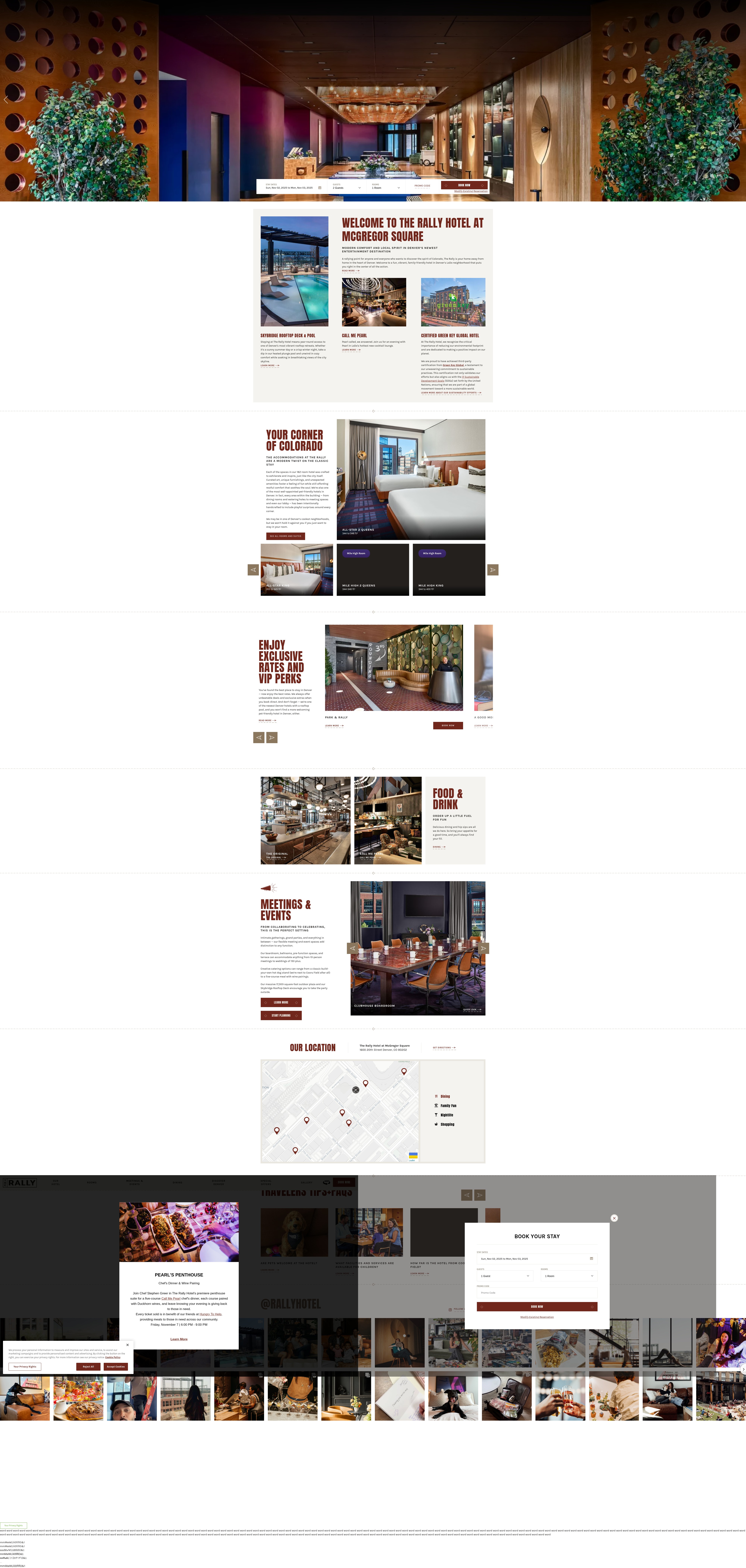 Screenshot of www.therallyhotel.com