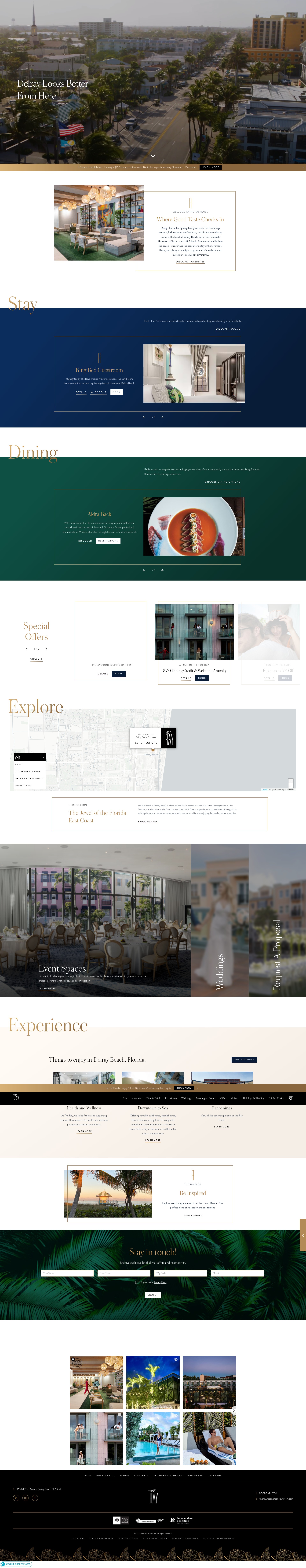Screenshot of www.therayhotel.com
