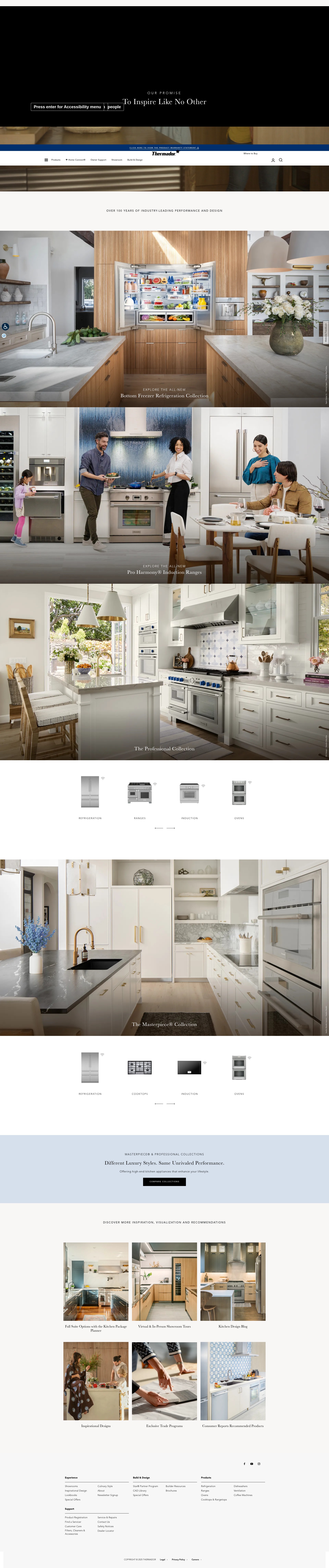 Screenshot of www.thermador.ca