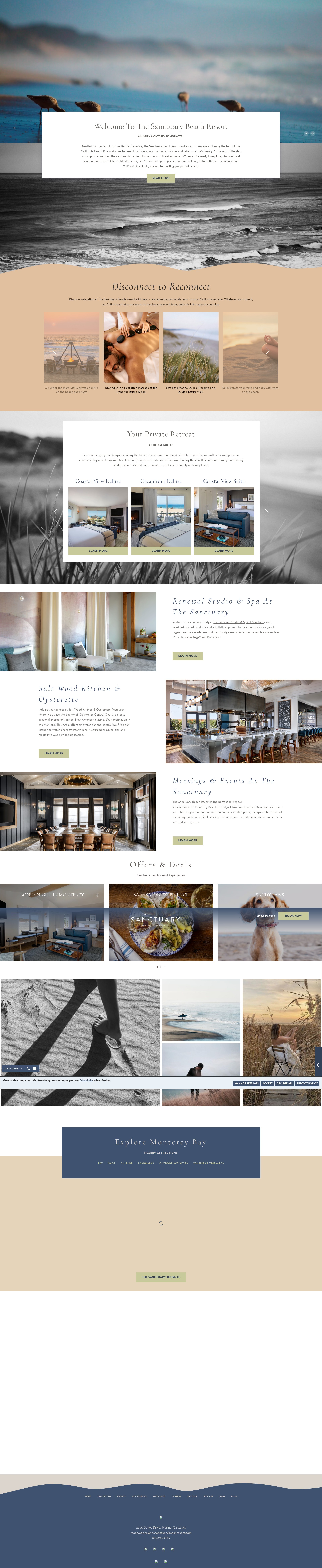 Screenshot of www.thesanctuarybeachresort.com
