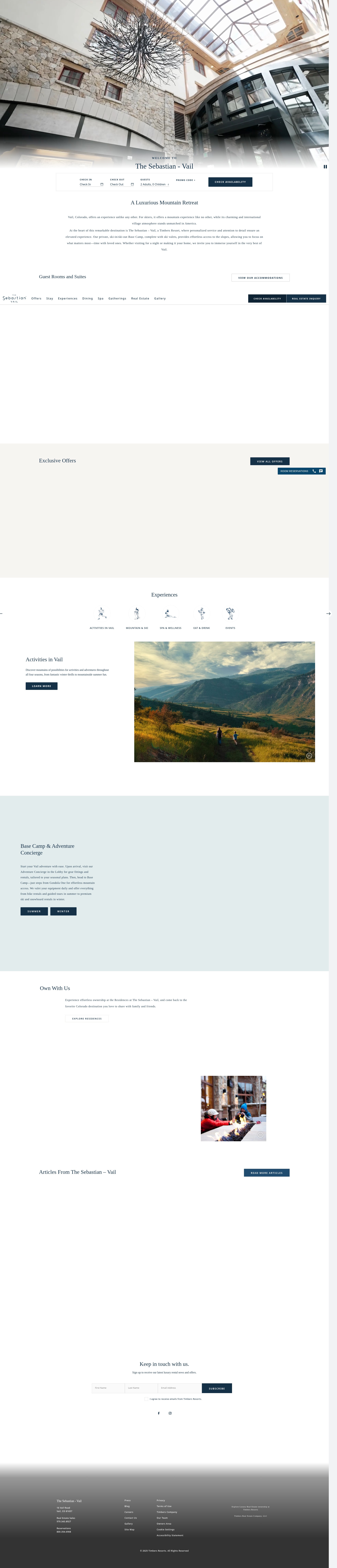 Screenshot of www.thesebastianvail.com