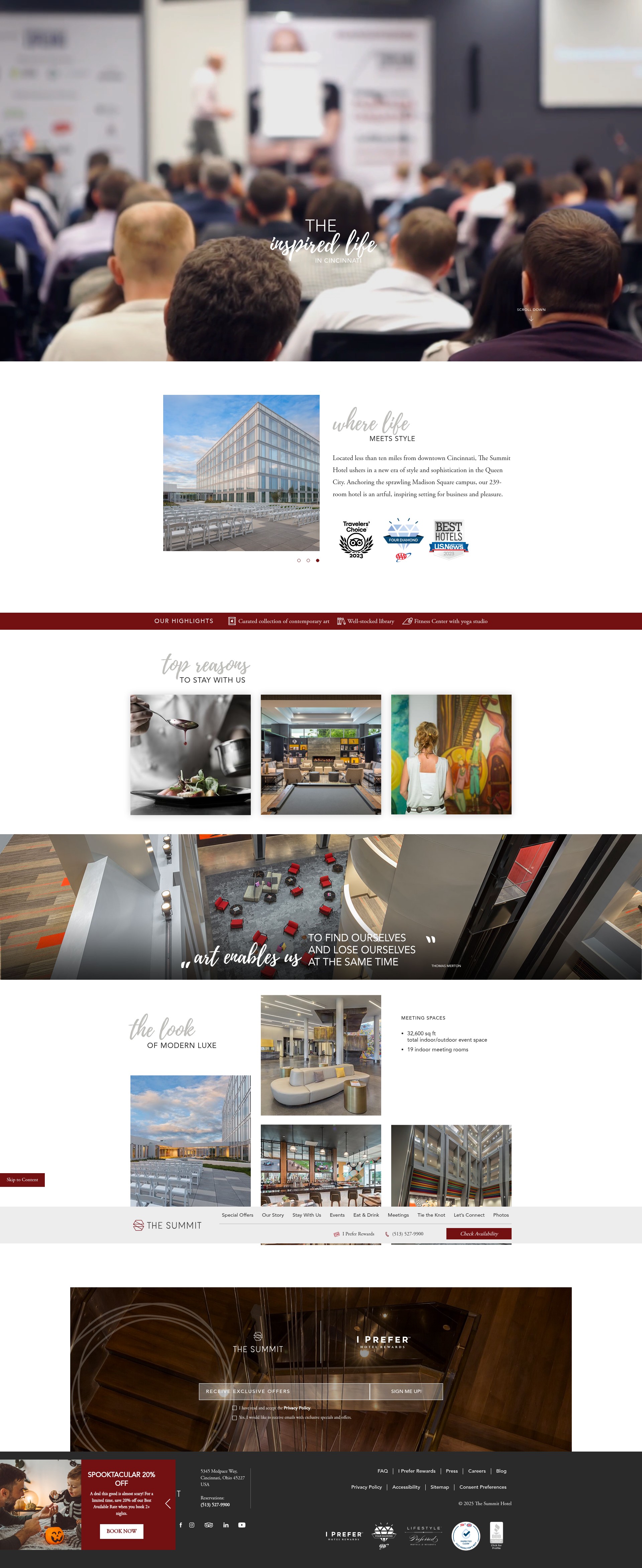 Screenshot of www.thesummithotel.com