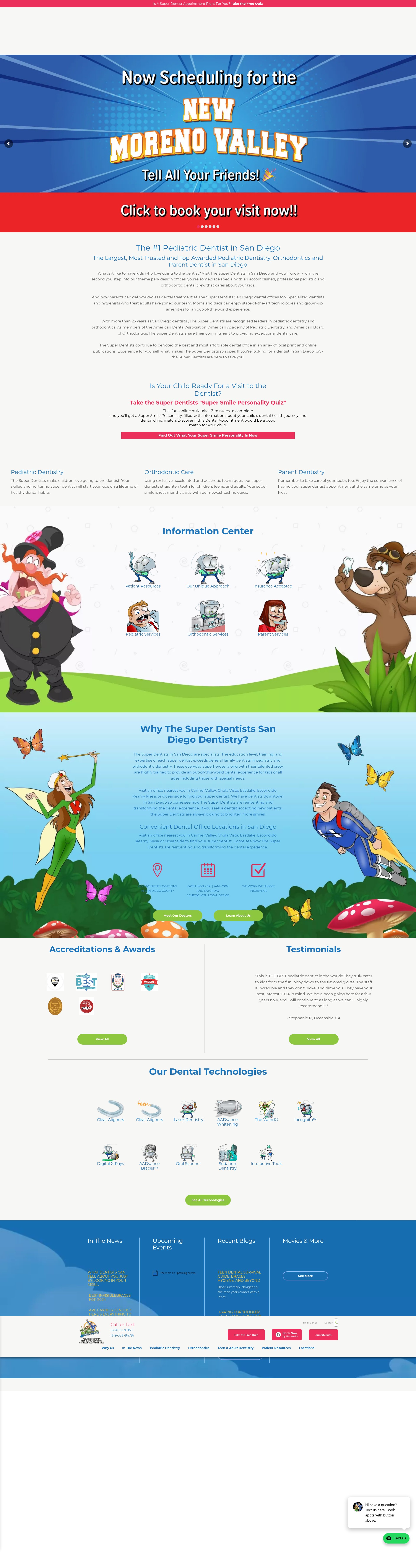 Screenshot of www.thesuperdentists.com