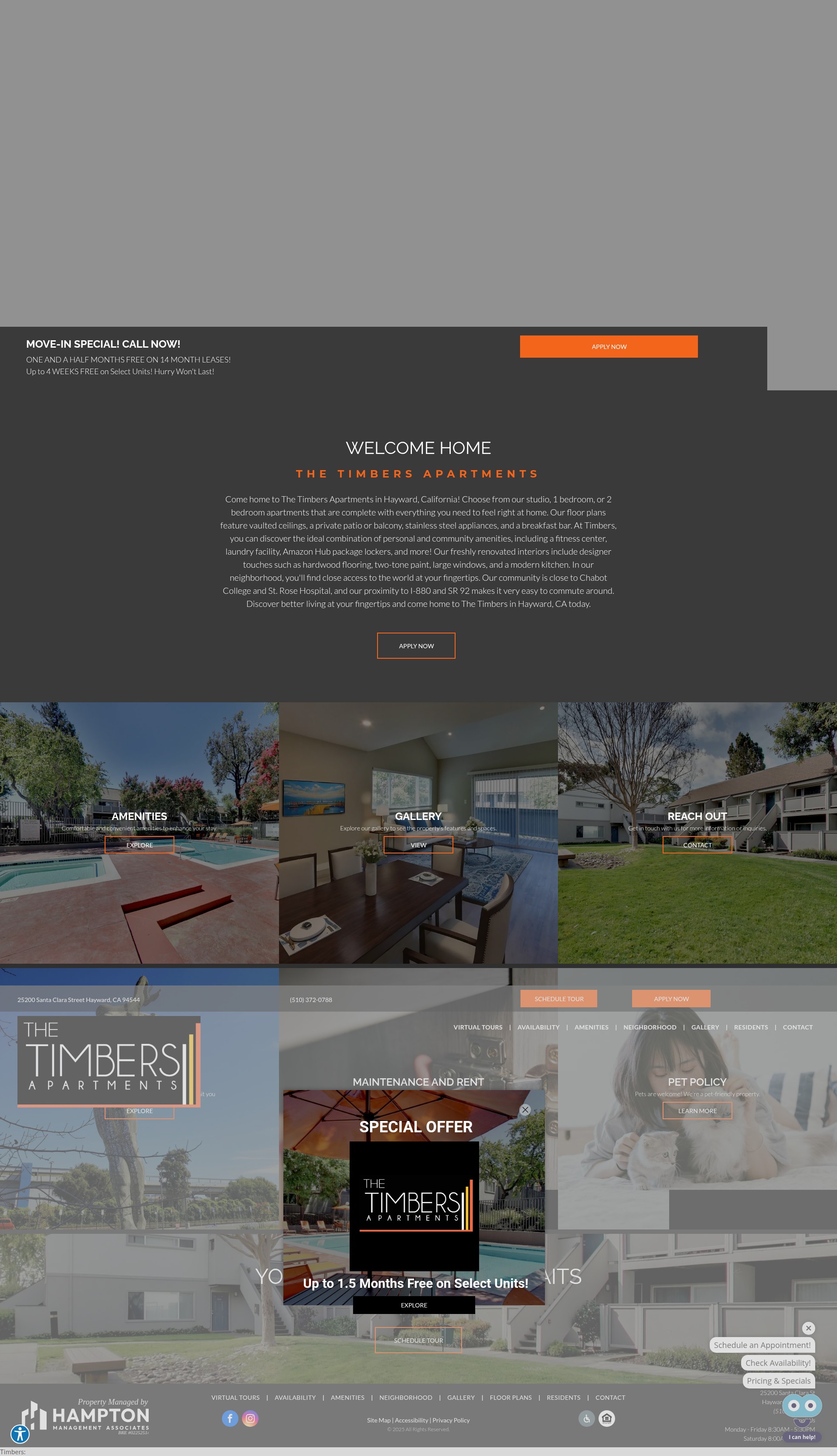Screenshot of www.thetimbersapts.com