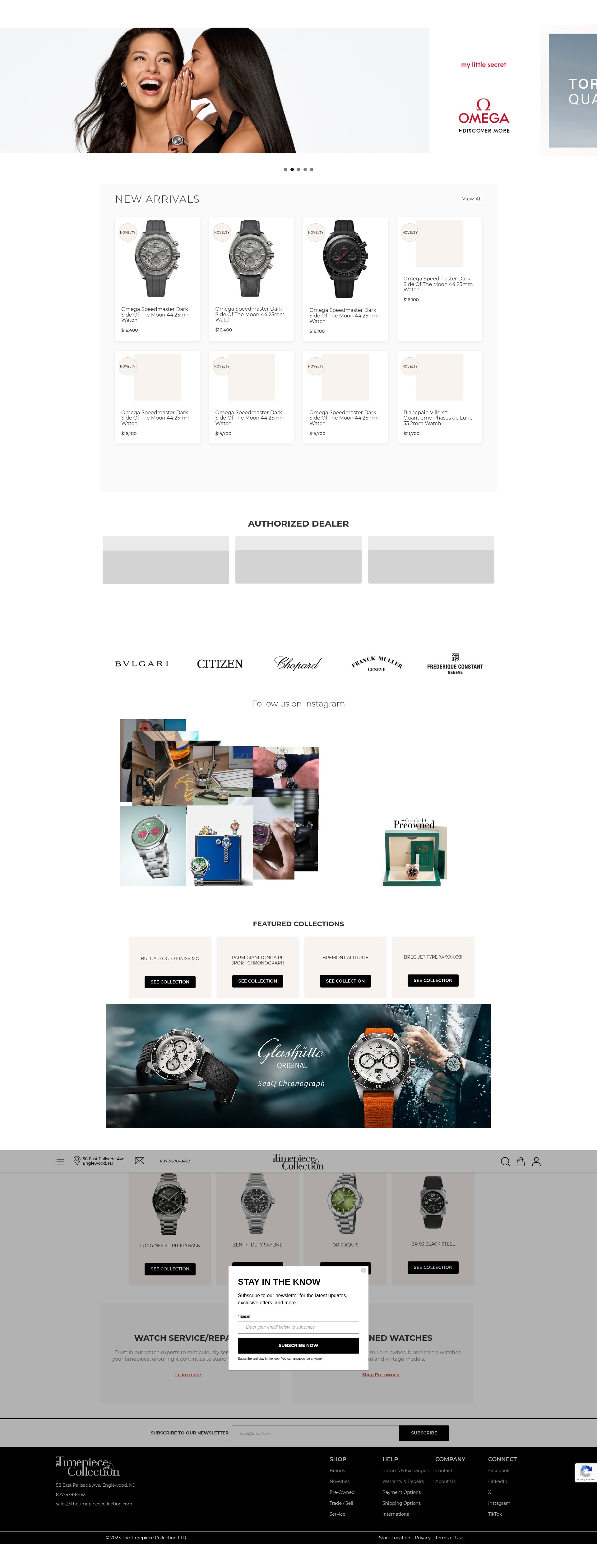 Screenshot of www.thetimepiececollection.com