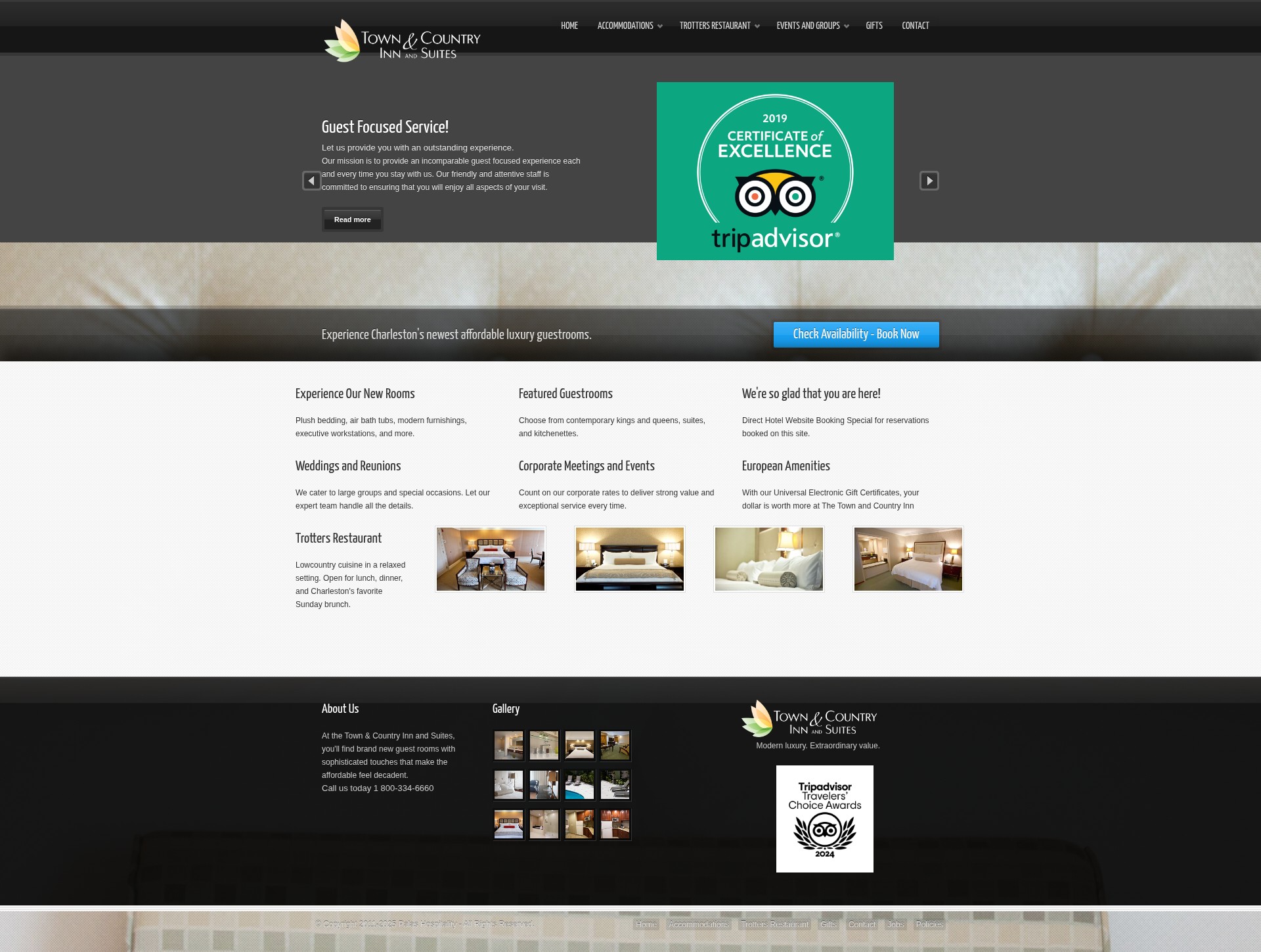Screenshot of www.thetownandcountryinn.com