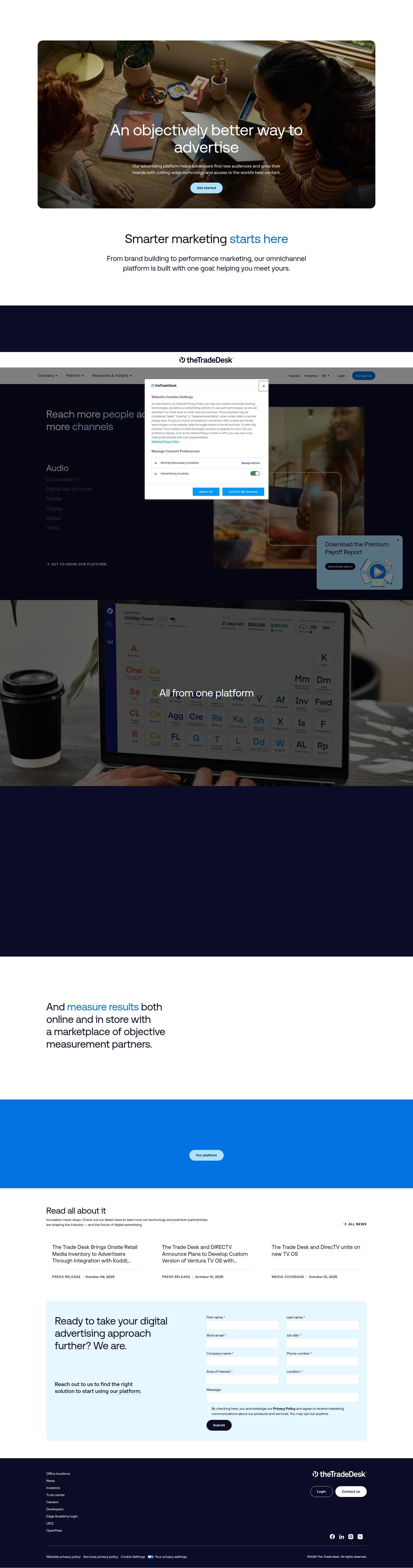 Screenshot of www.thetradedesk.com