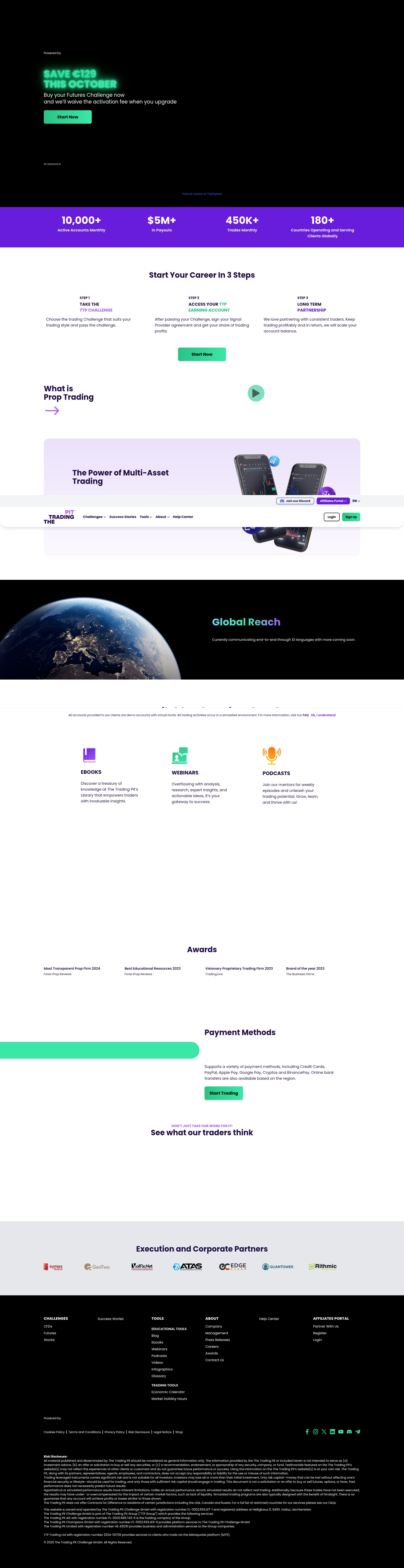 Screenshot of www.thetradingpit.com