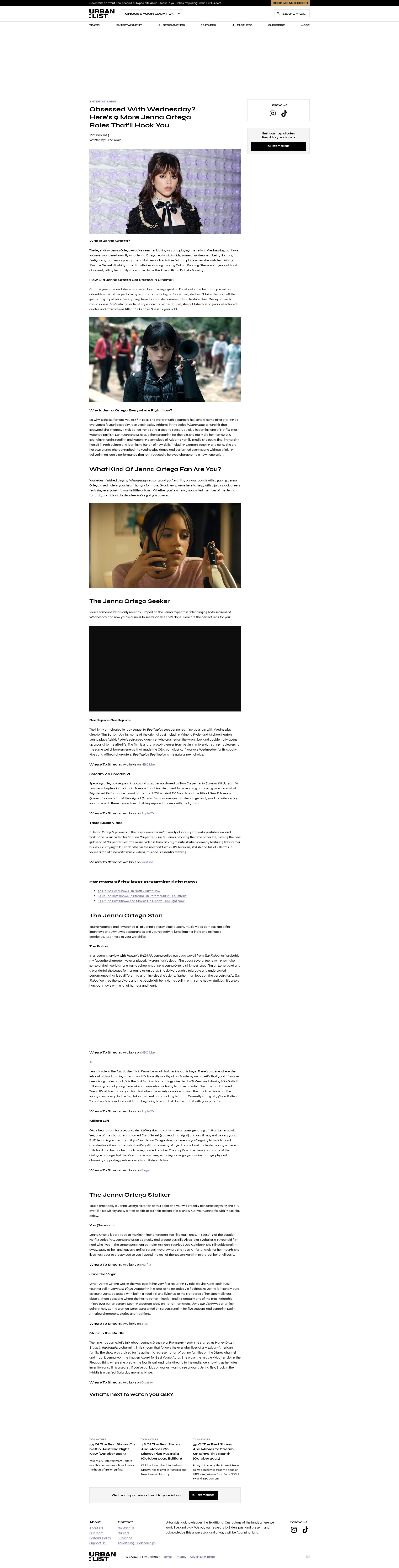 Screenshot of www.theurbanlist.com