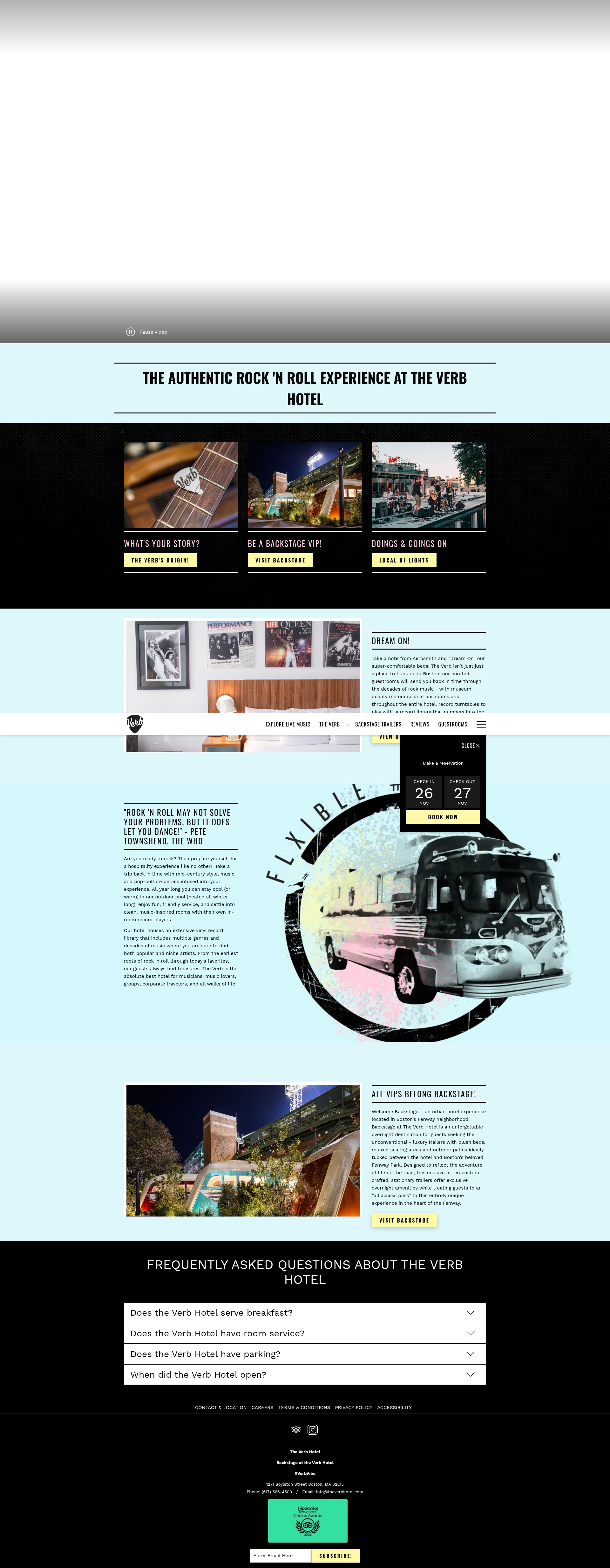 Screenshot of www.theverbhotel.com