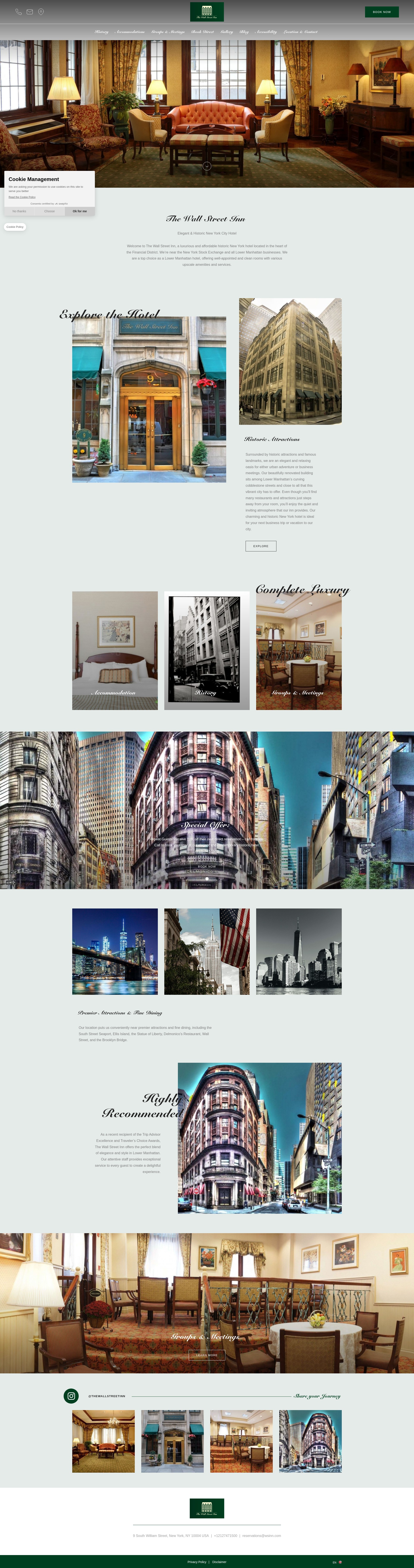 Screenshot of www.thewallstreetinn.com