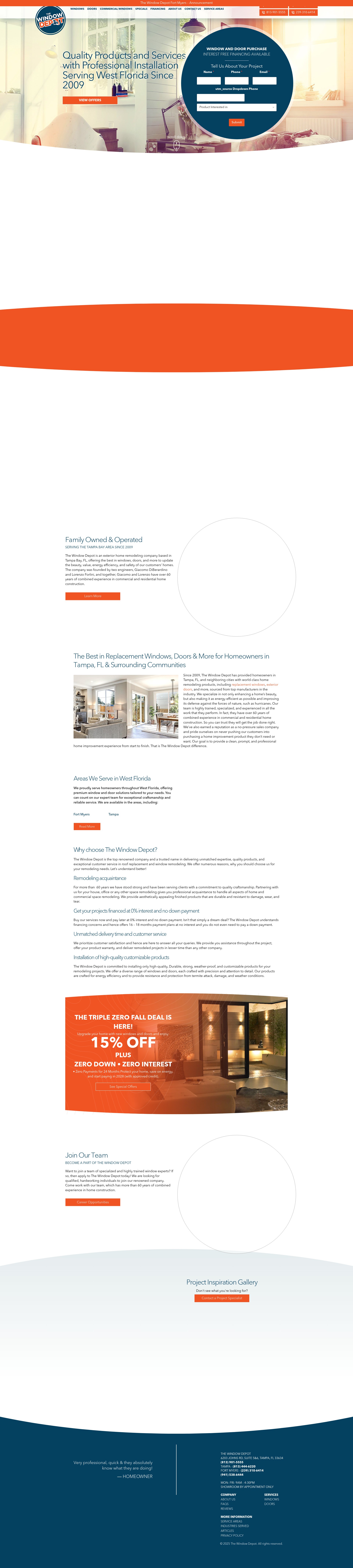 Screenshot of www.thewindowdepotllc.com