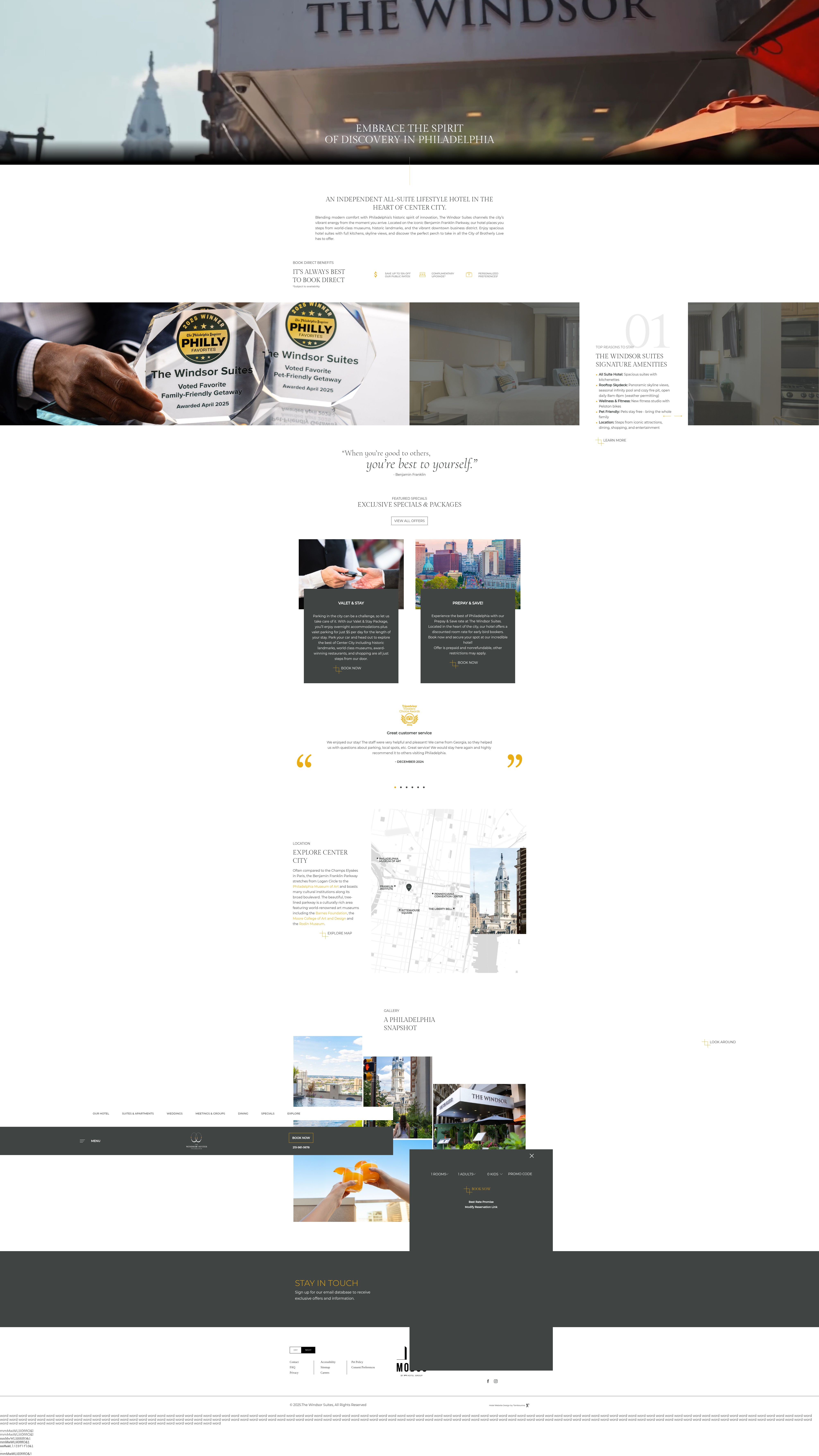 Screenshot of www.thewindsorsuites.com