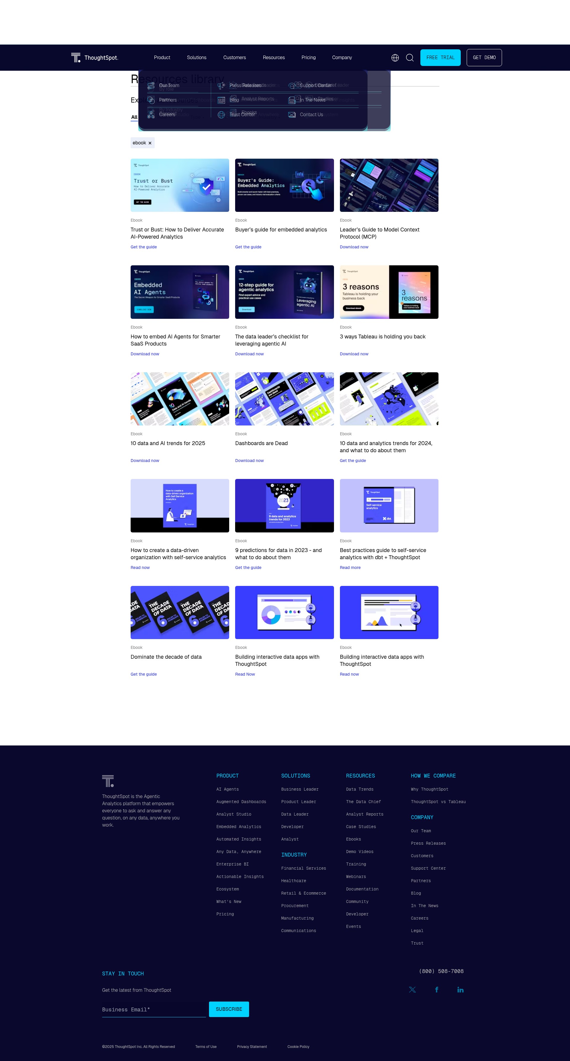 Screenshot of www.thoughtspot.com