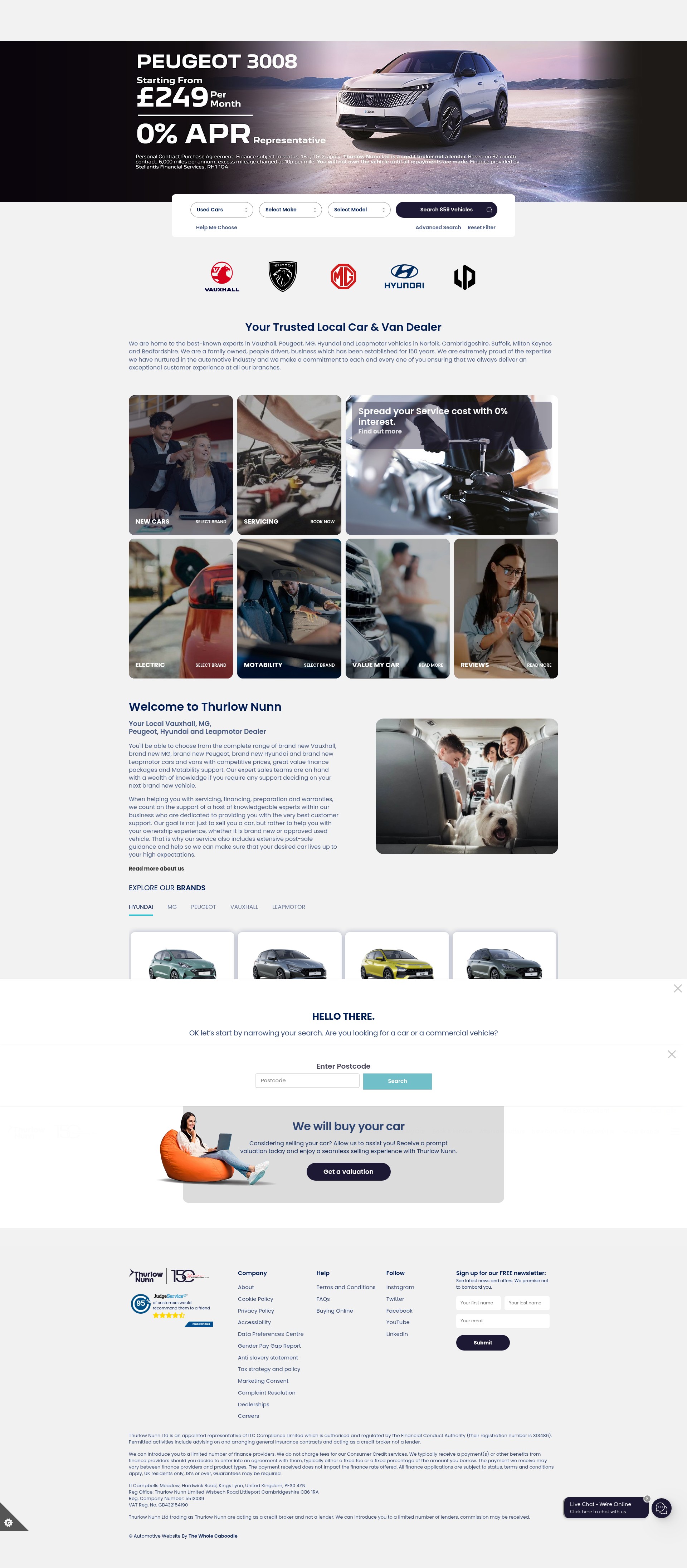Screenshot of www.thurlownunn.co.uk