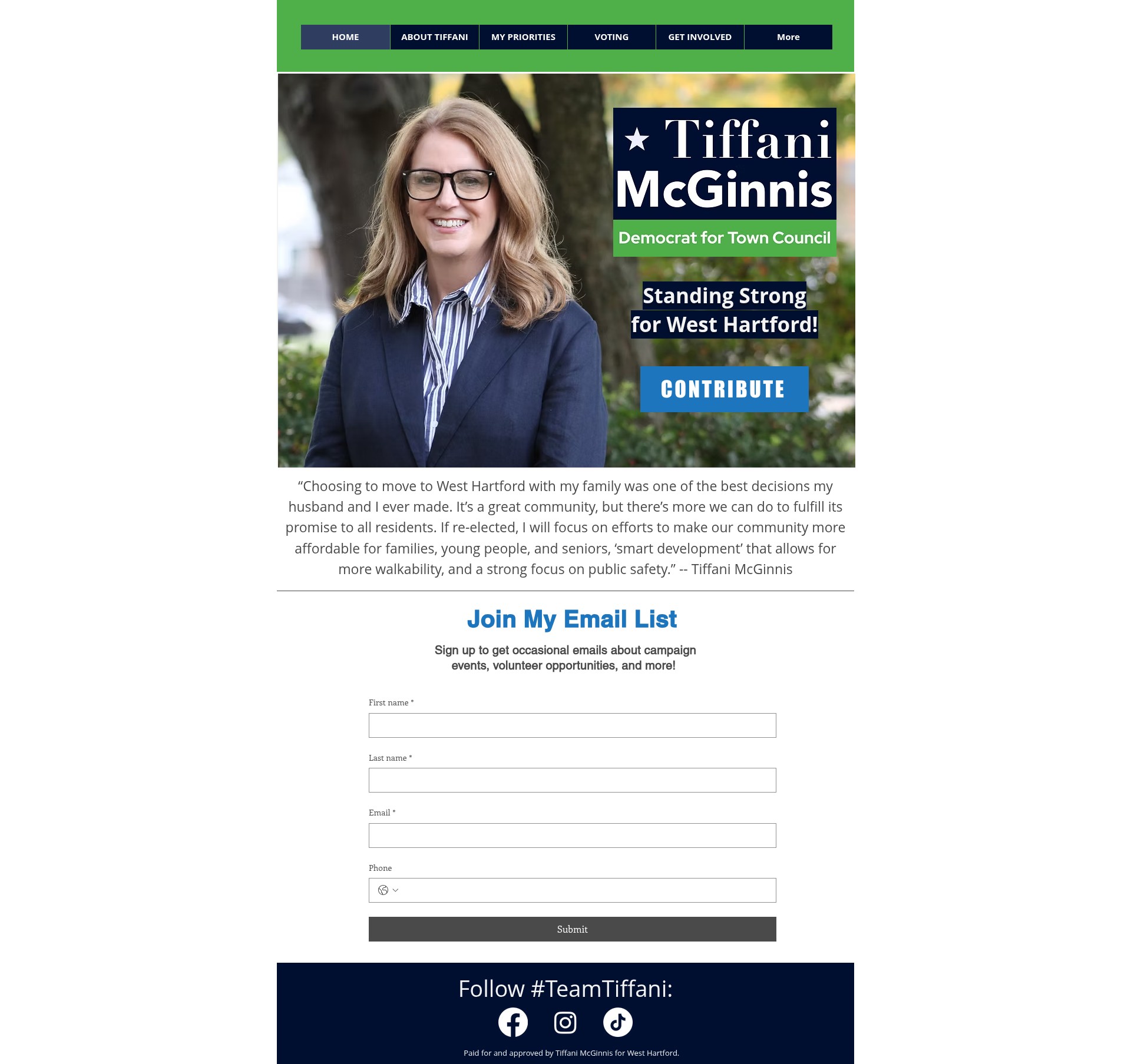 Screenshot of www.tiffaniforwesthartford.com
