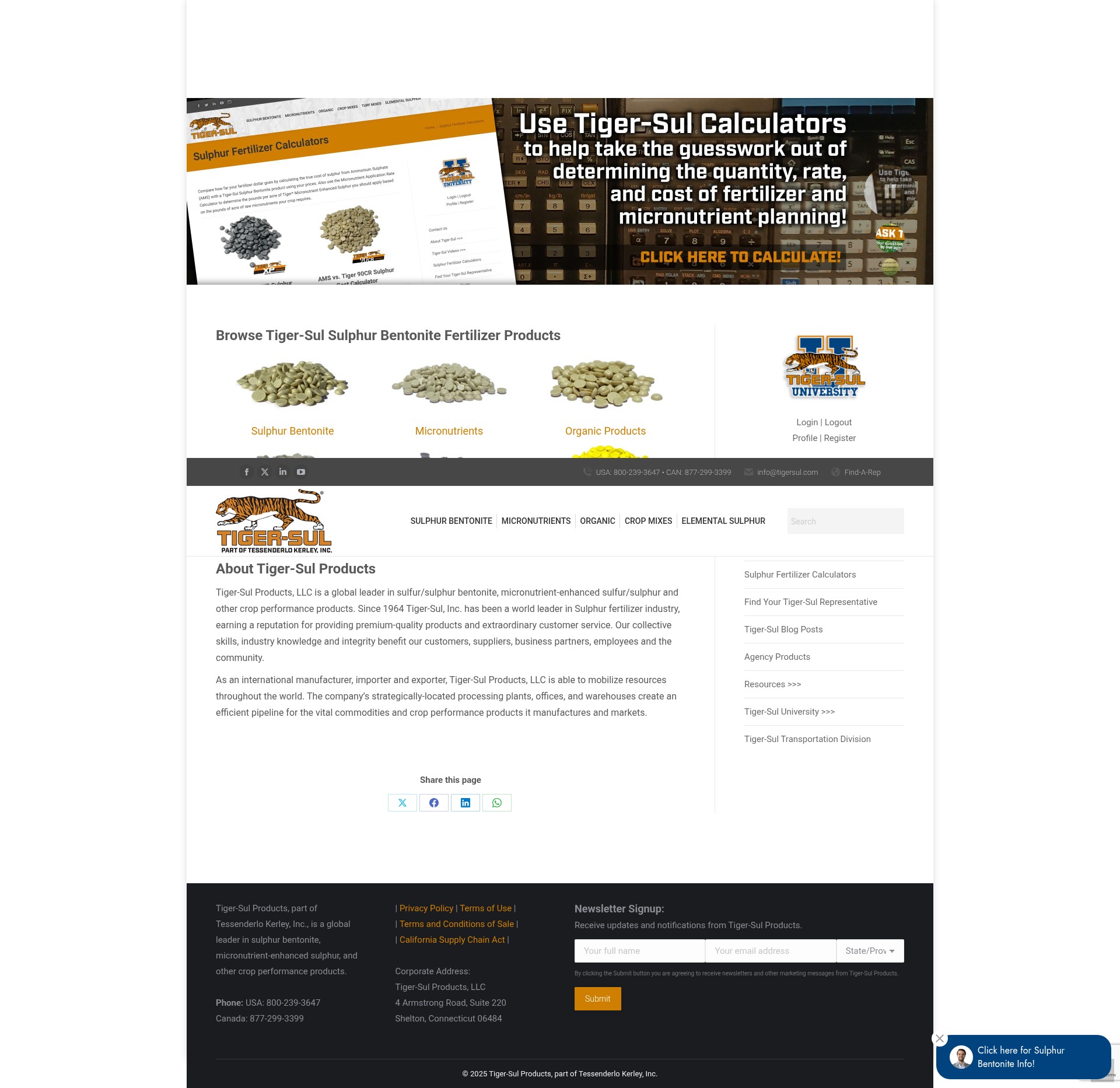 Screenshot of www.tigersul.com