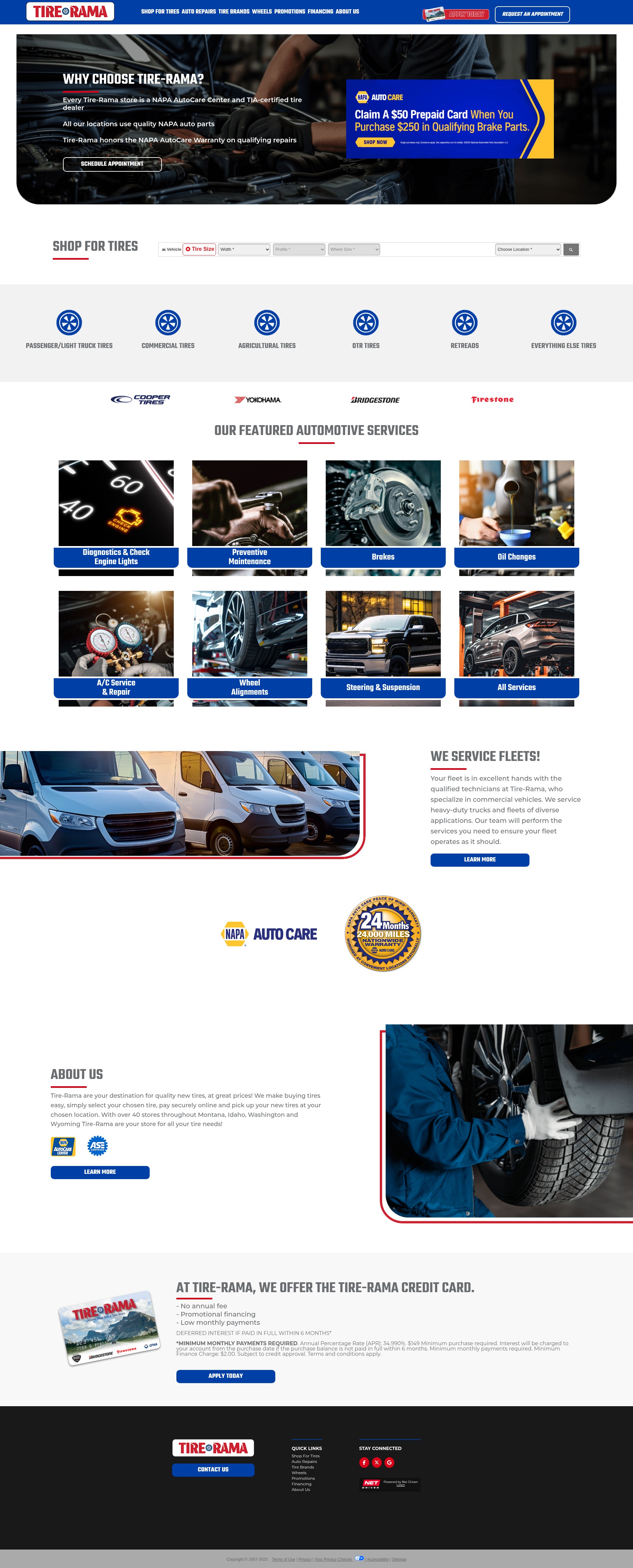 Screenshot of www.tirerama.com