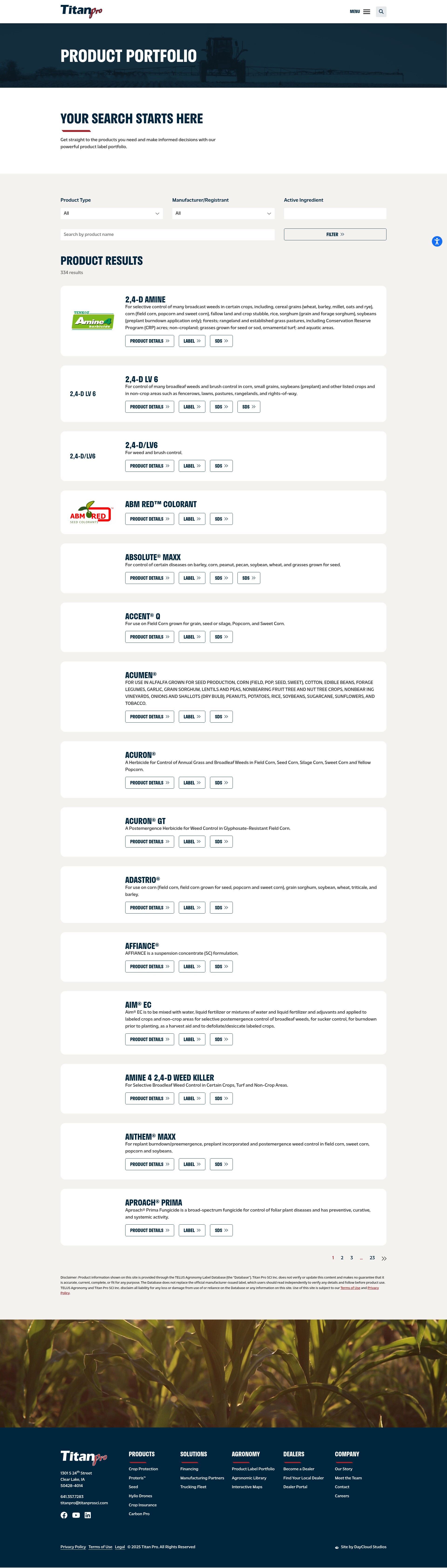 Screenshot of www.titanprosci.com