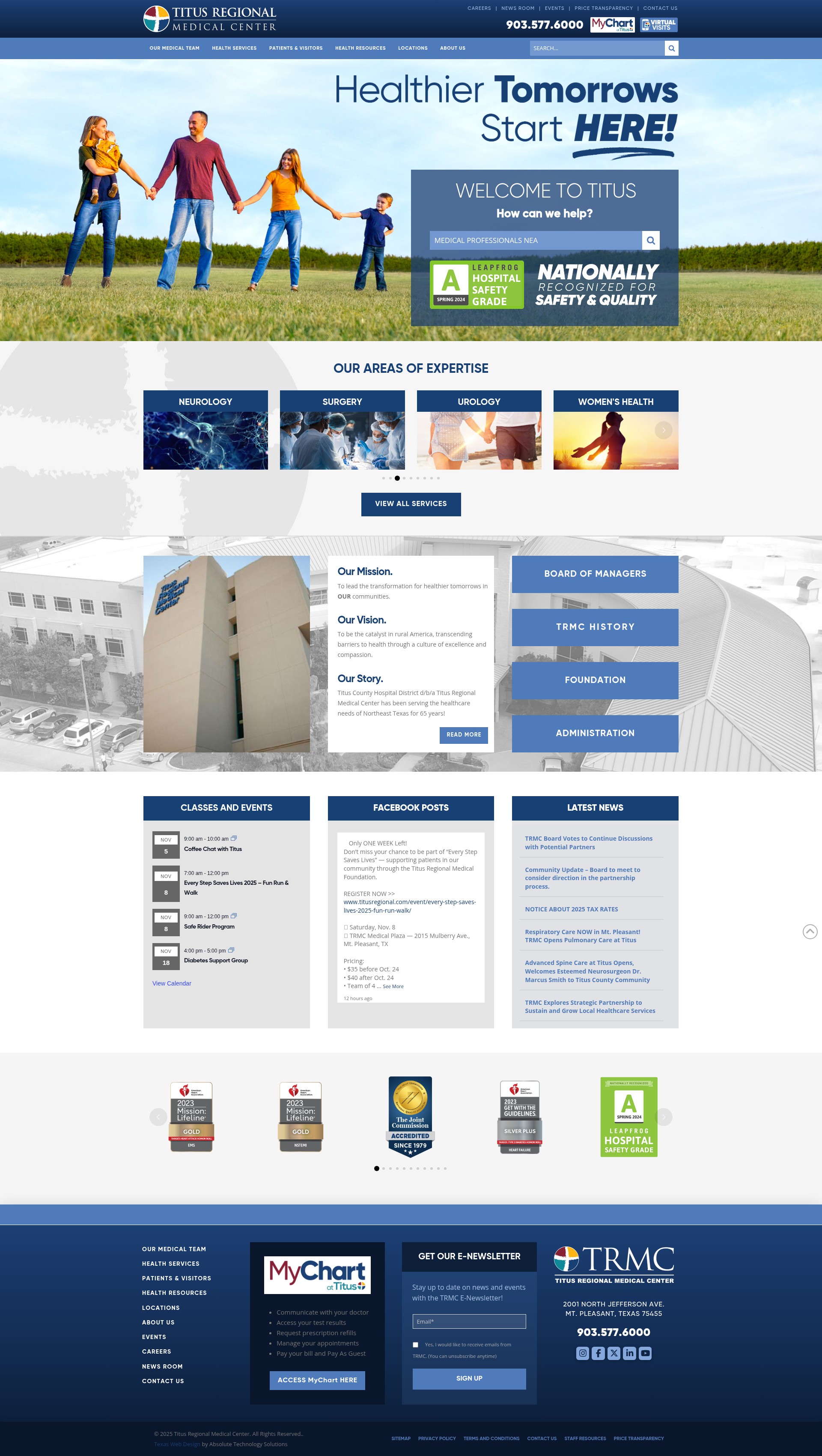 Screenshot of www.titusregional.com