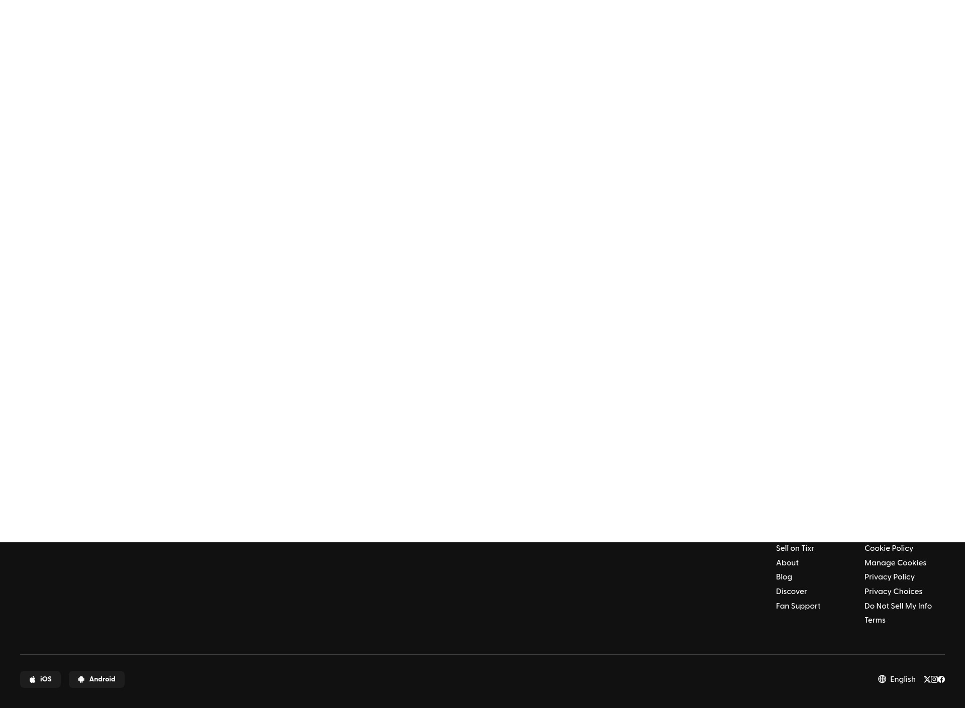 Screenshot of www.tixr.com