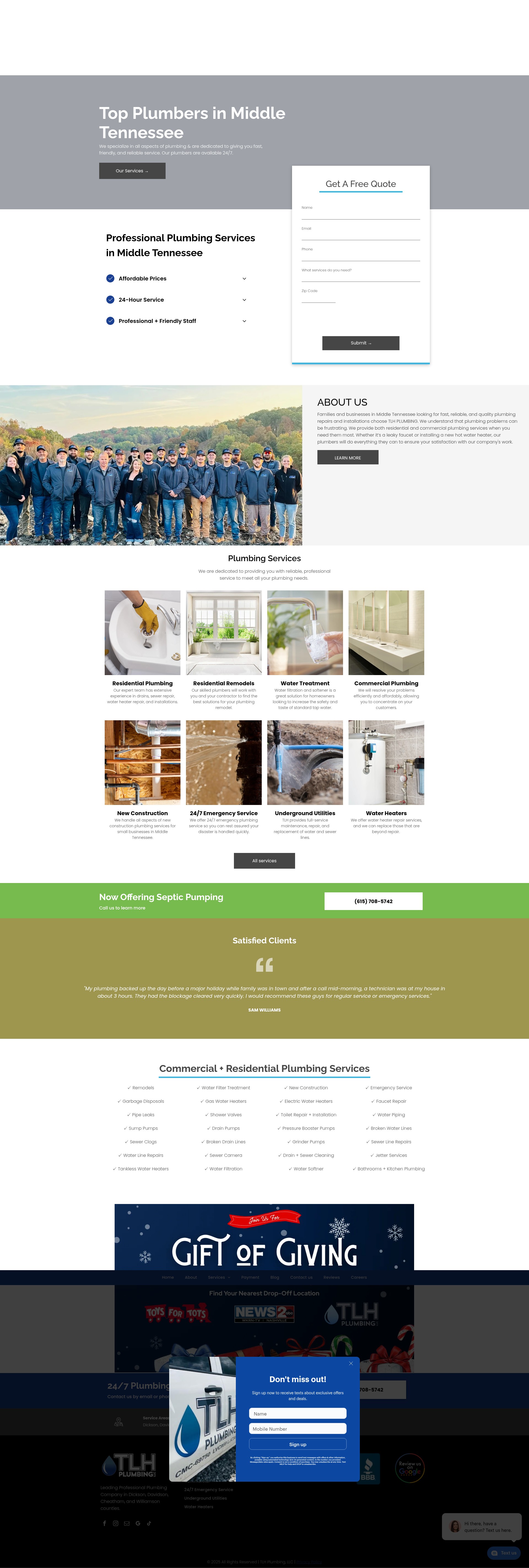 Screenshot of www.tlhplumbingtn.com