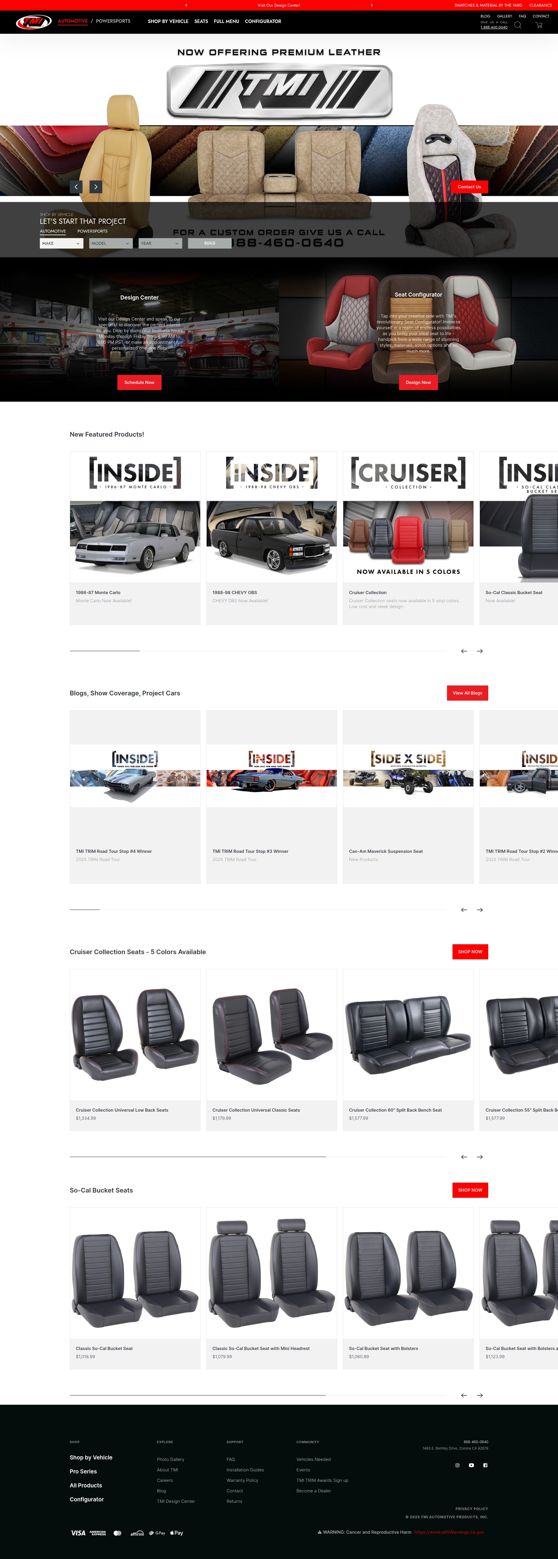 Screenshot of www.tmiproducts.com