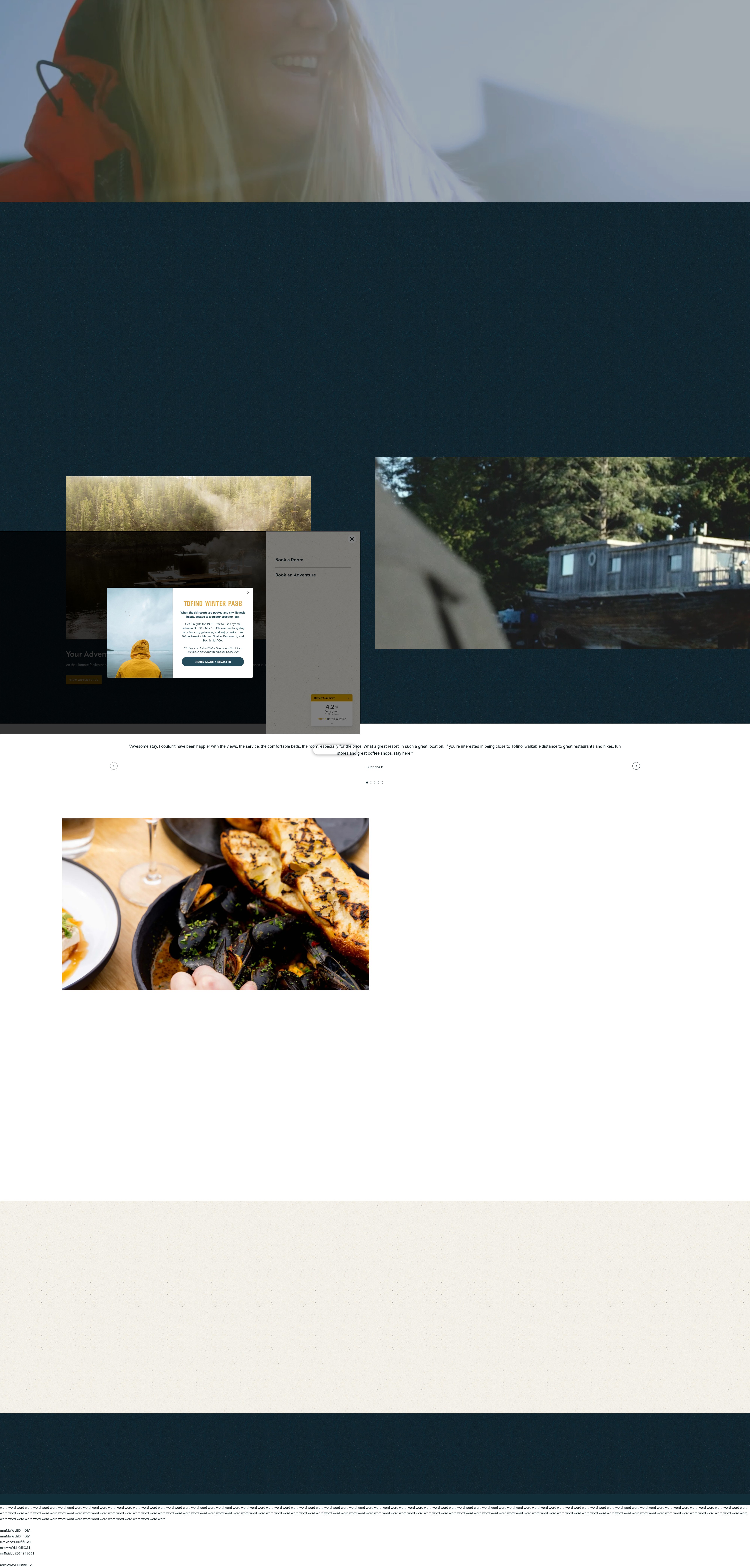 Screenshot of www.tofinoresortandmarina.com