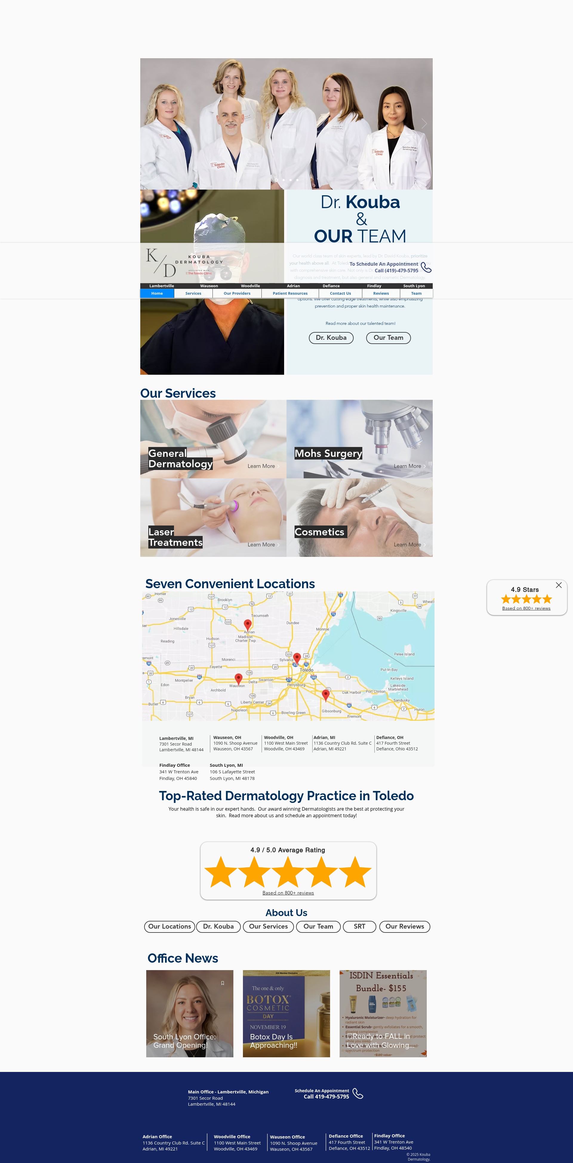 Screenshot of www.toledoderm.com