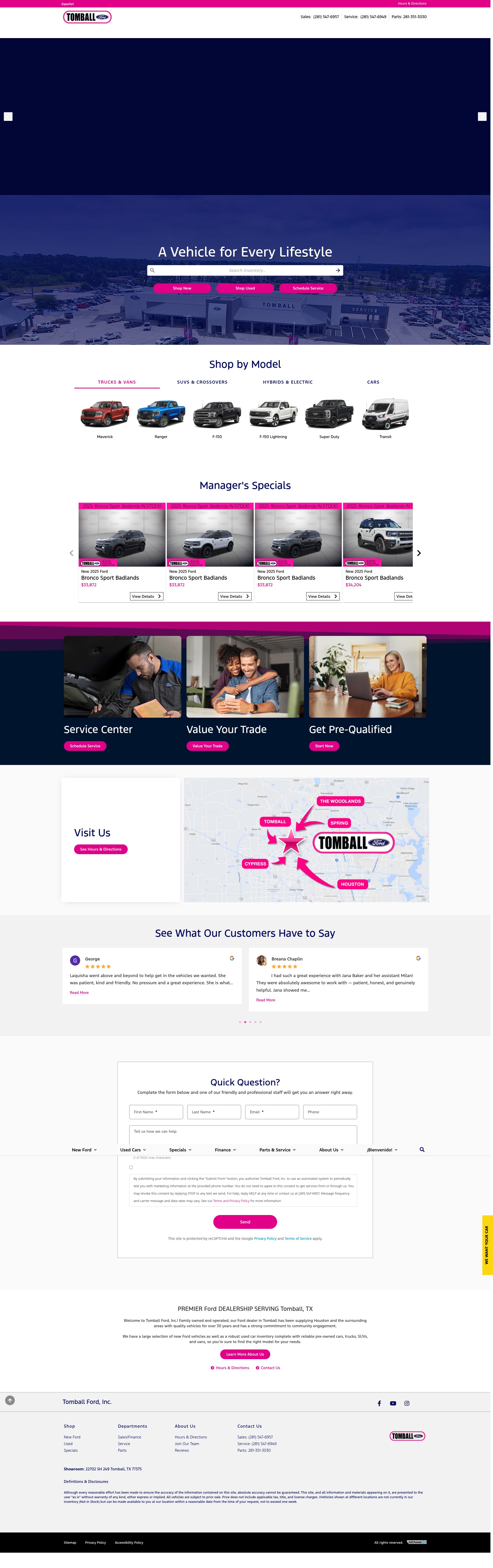 Screenshot of www.tomballford.com