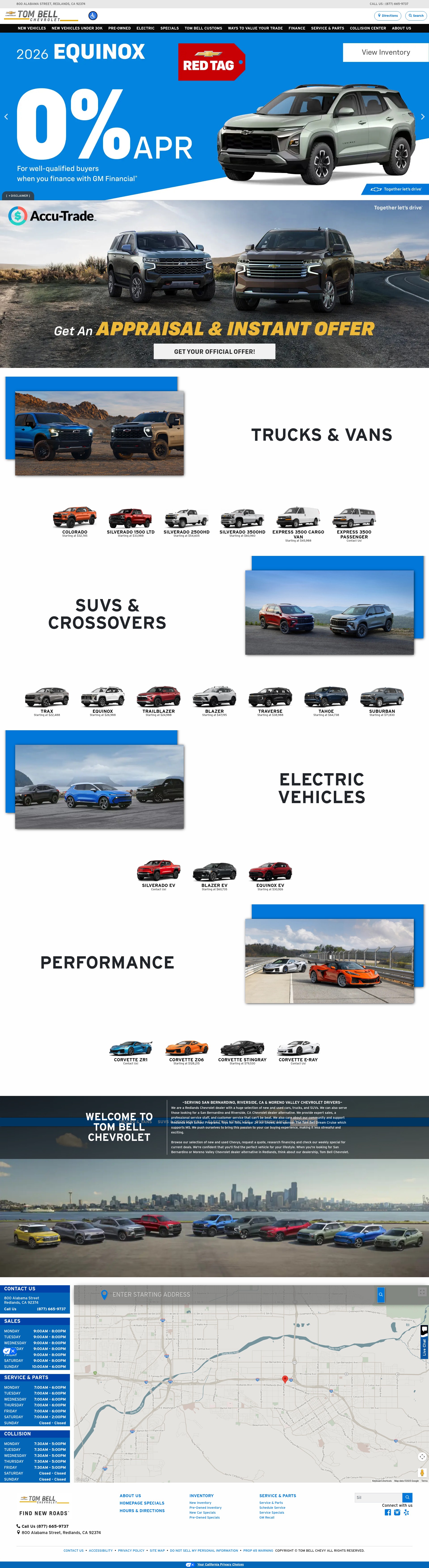 Screenshot of www.tombellchevrolet.com