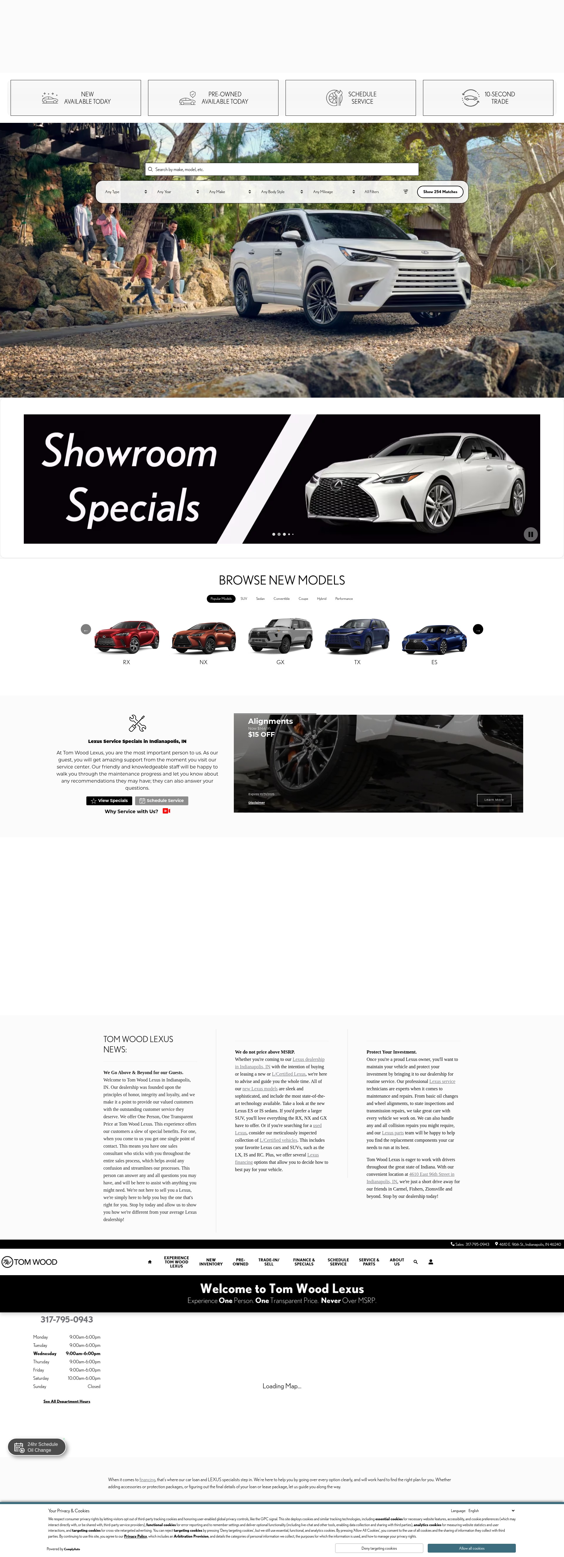 Screenshot of www.tomwoodlexus.com